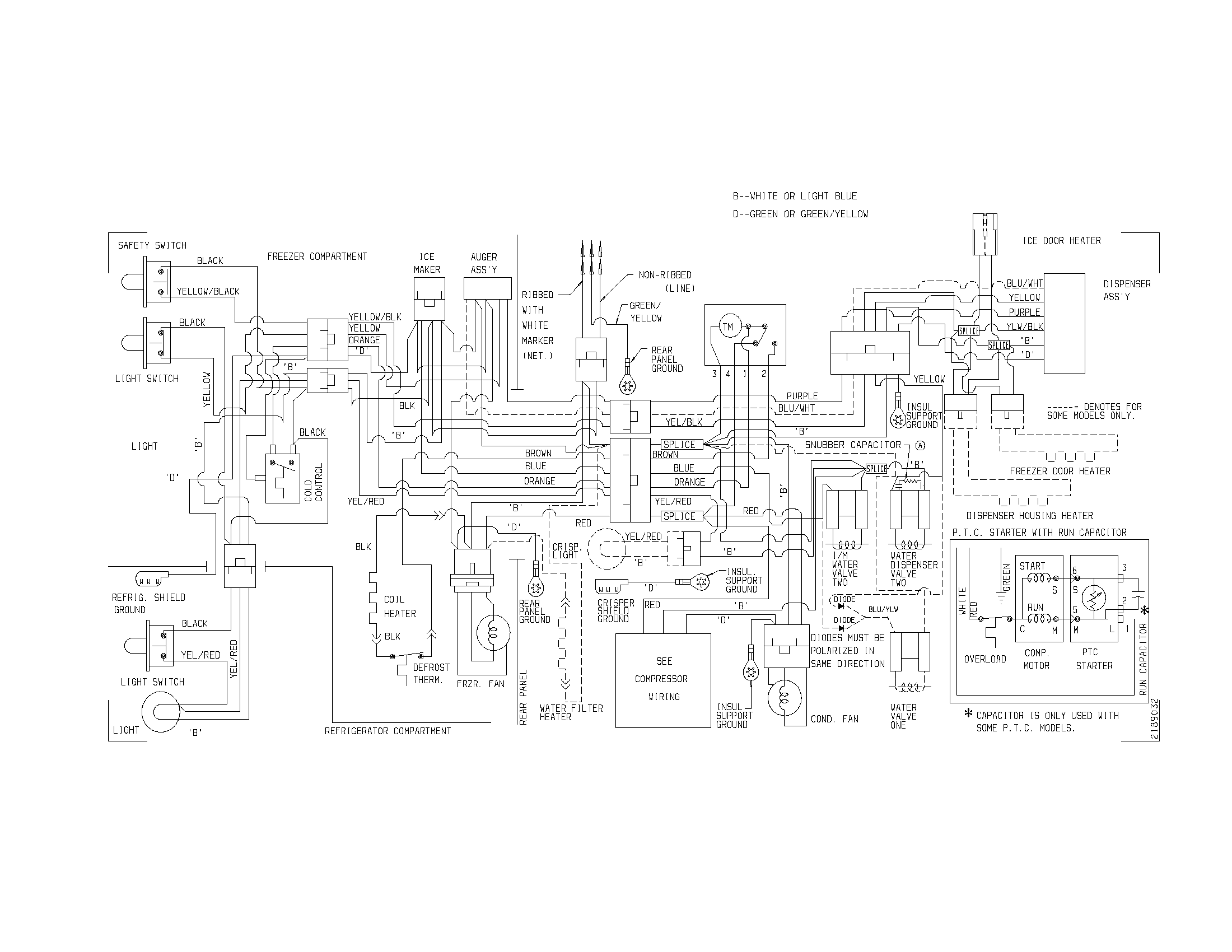 Frigidaire FRS20ZGJD2 wiring schematic diagram