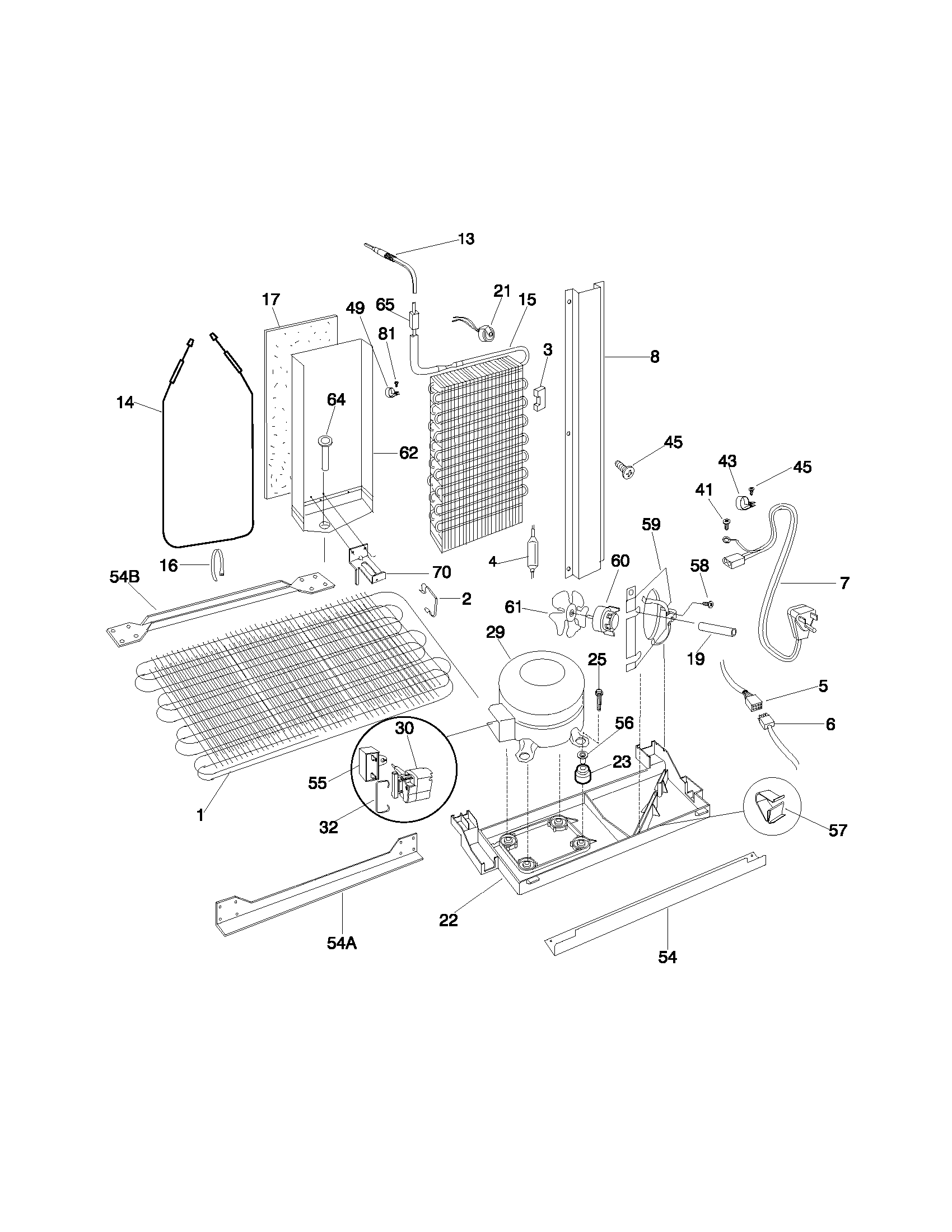 Frigidaire FRS20ZRGDA system diagram