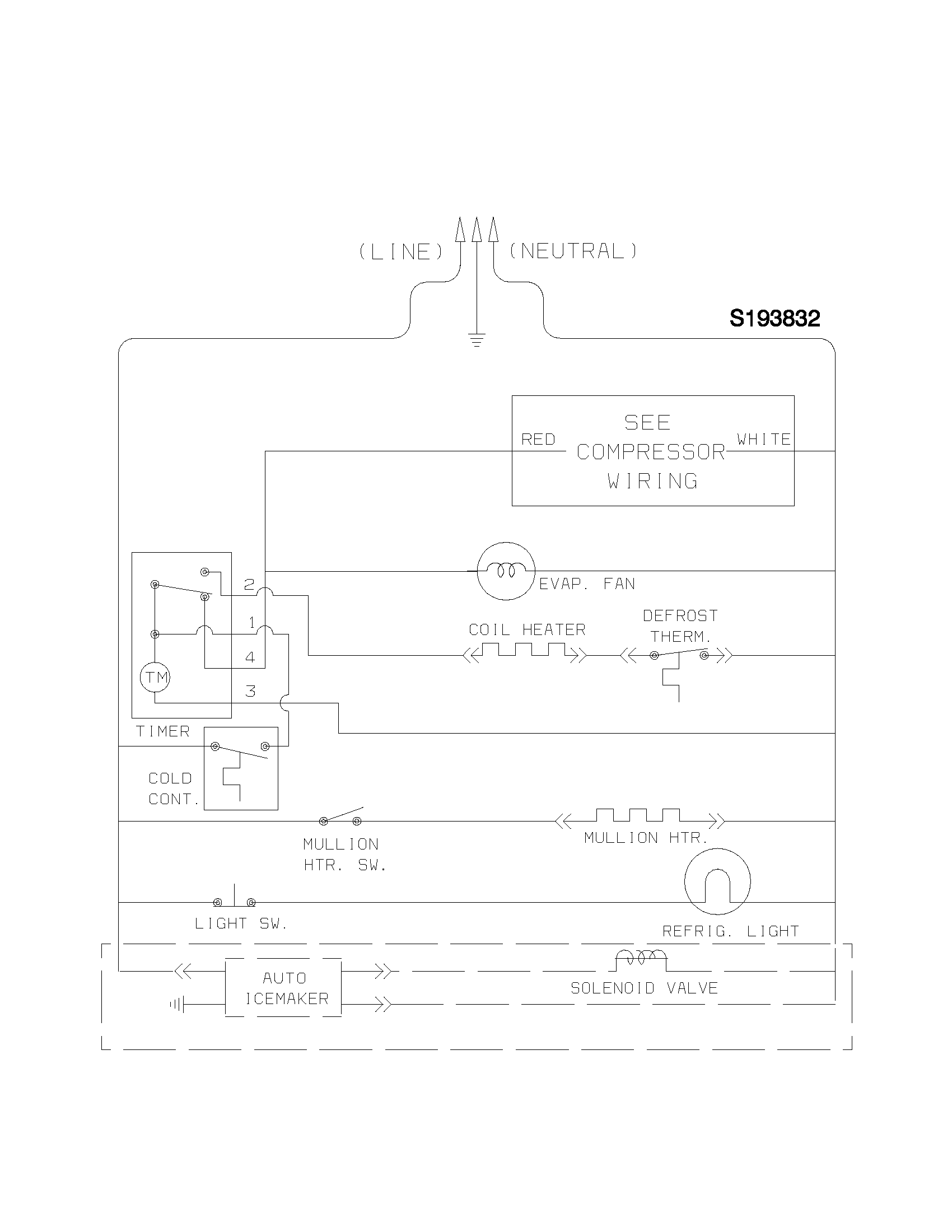 Frigidaire FRT16ICRHW4 wiring diagram diagram