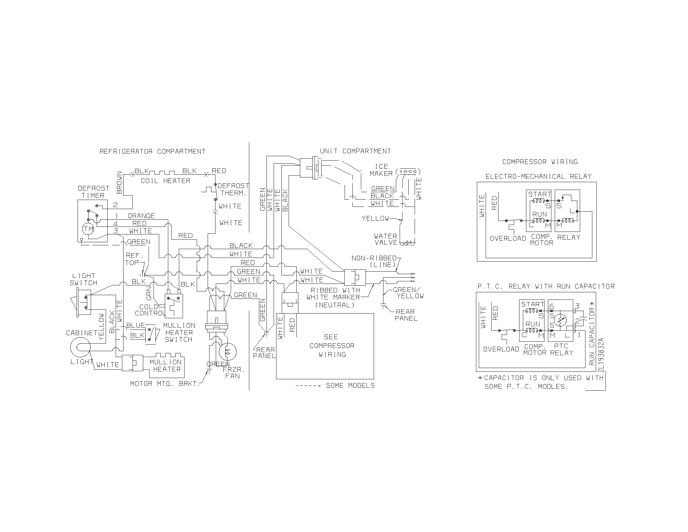 Frigidaire FRT16ICRHW4 wiring schematic diagram