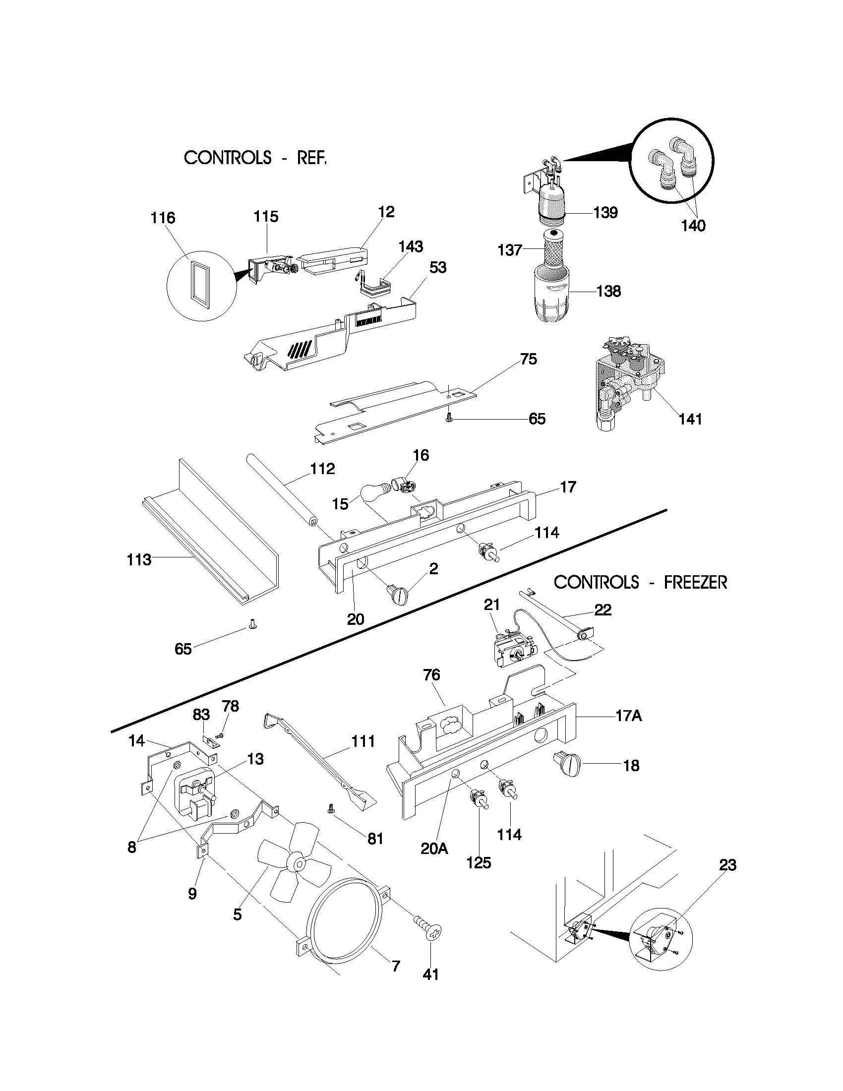 Frigidaire FRS22ZGHW6 controls diagram