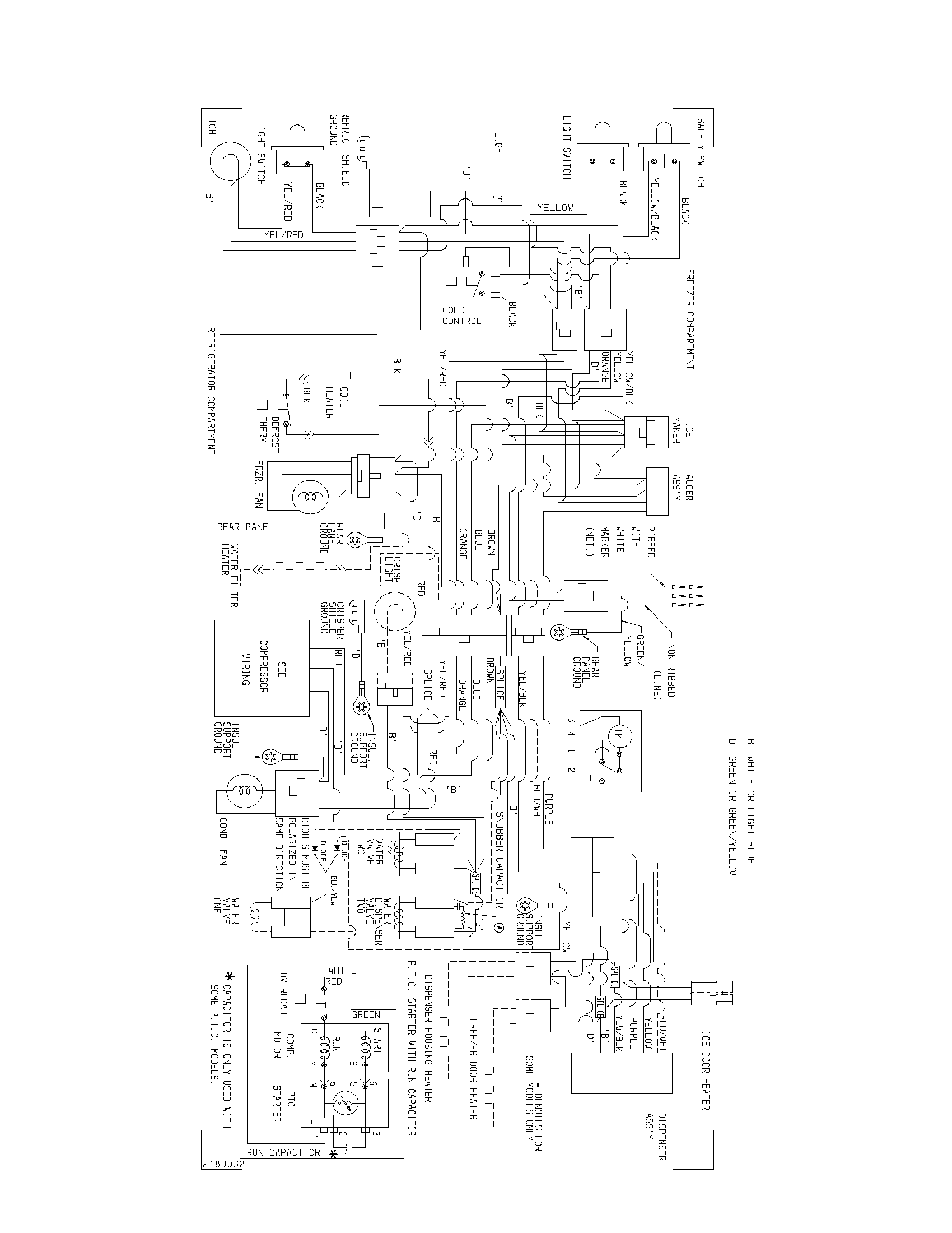 Frigidaire FRS26ZNHB5 wiring schematic diagram