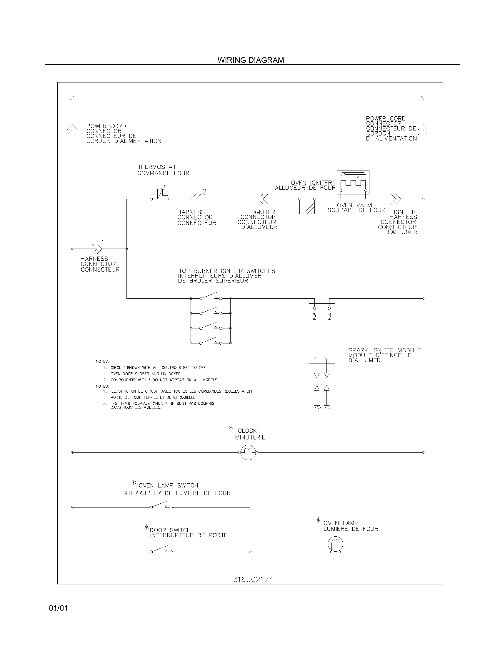 Frigidaire FGF326WGTH wiring diagram diagram