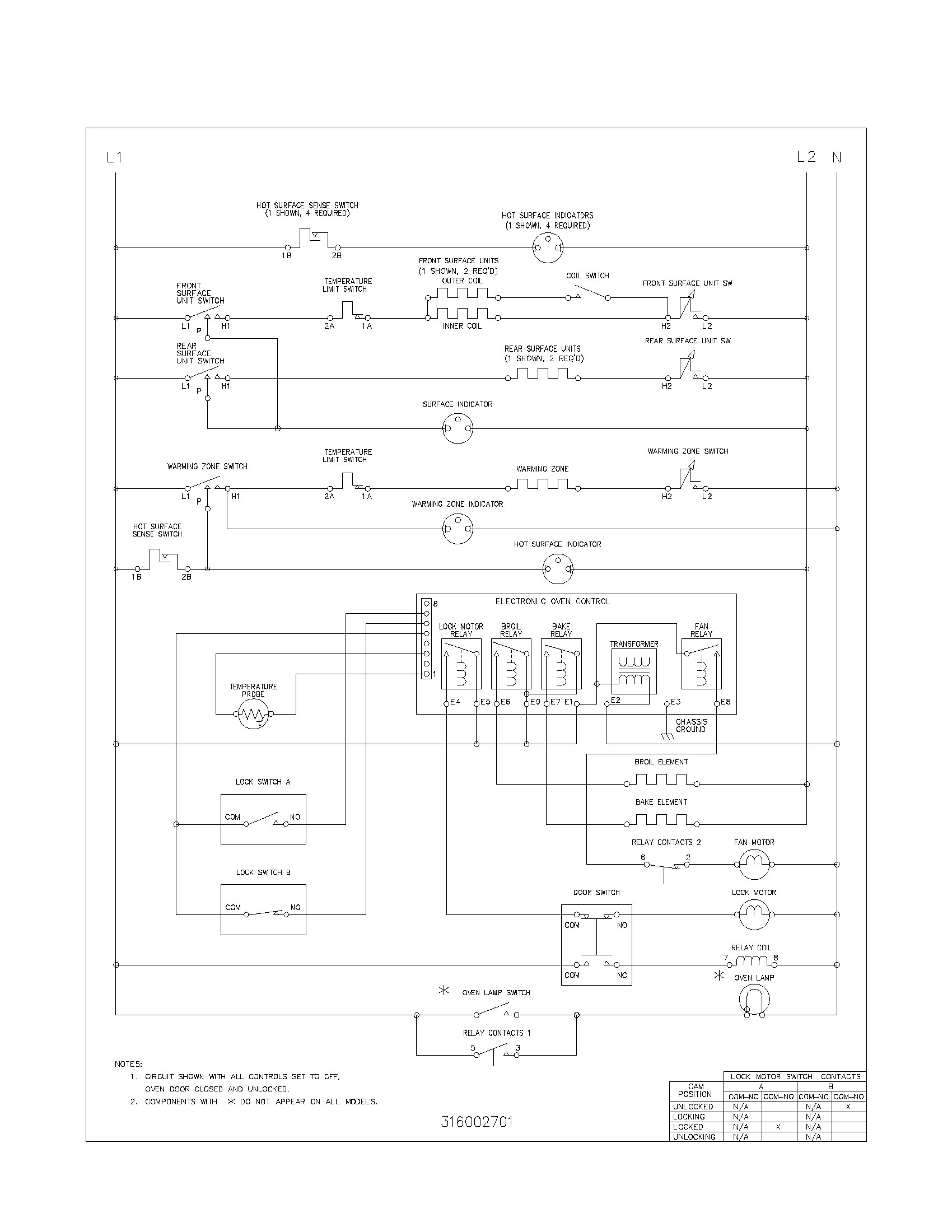 Frigidaire FEF388CJTB wiring diagram diagram