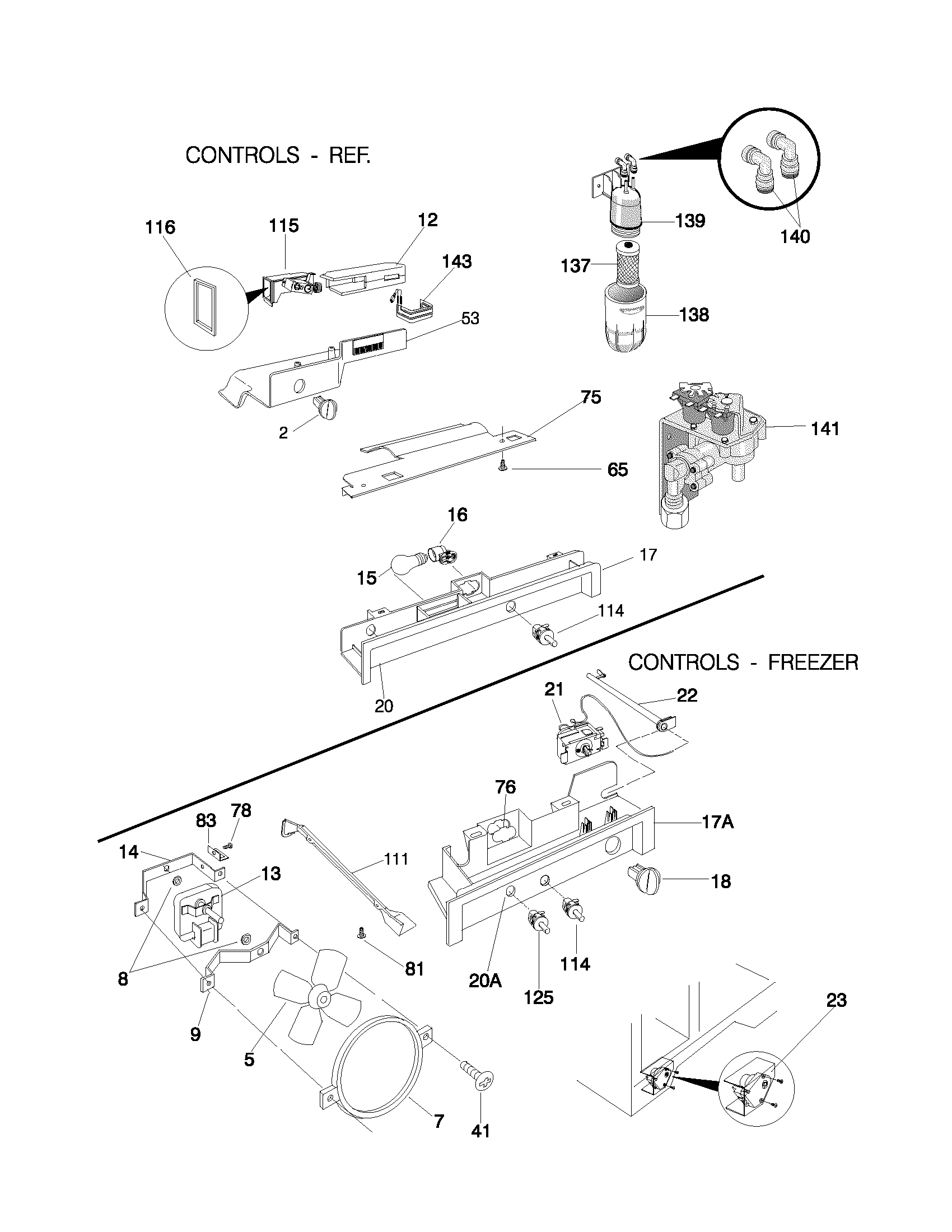 Frigidaire GLRSF266JW2 controls diagram