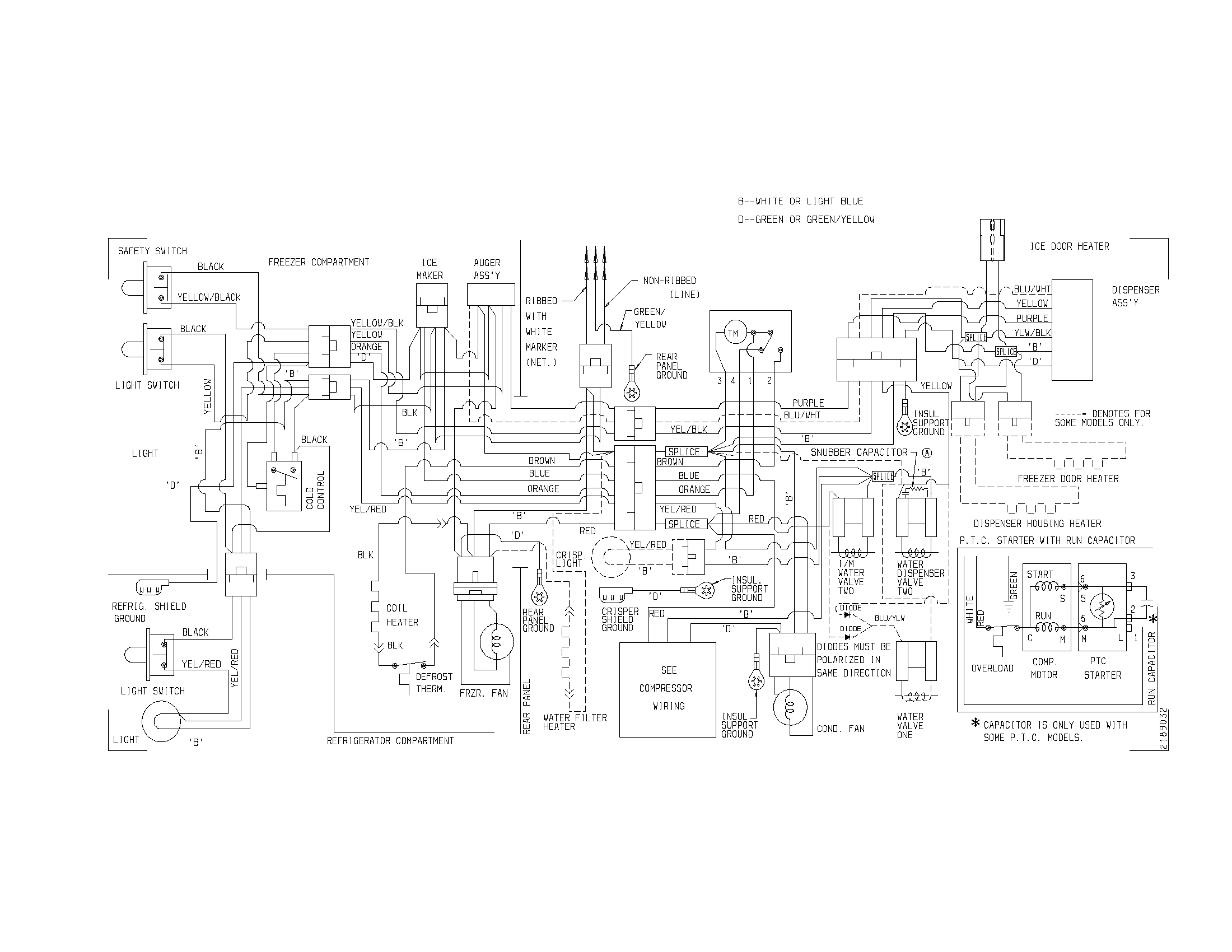 Frigidaire GLRSF266JW2 wiring schematic diagram