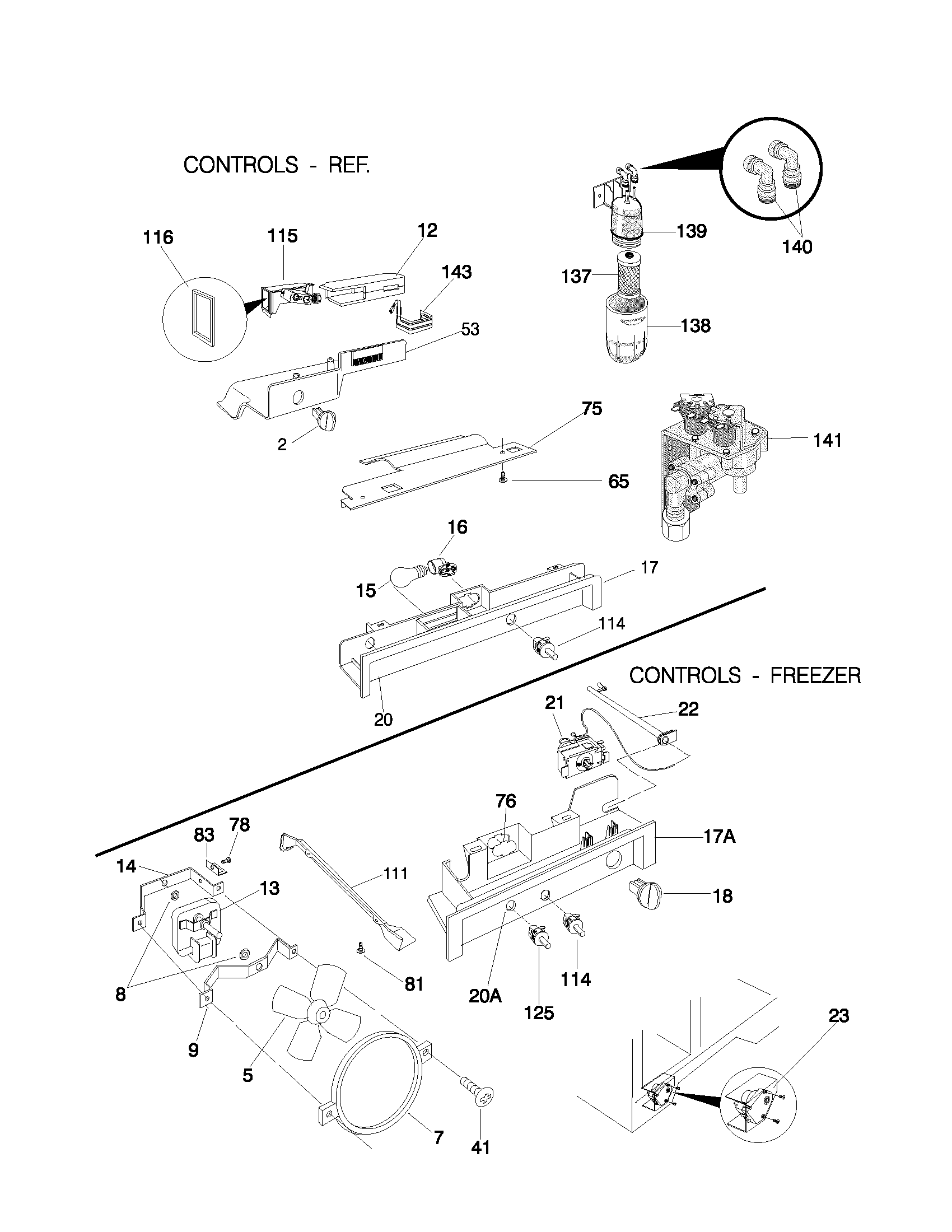 Frigidaire FRS26ZPHB4 controls diagram