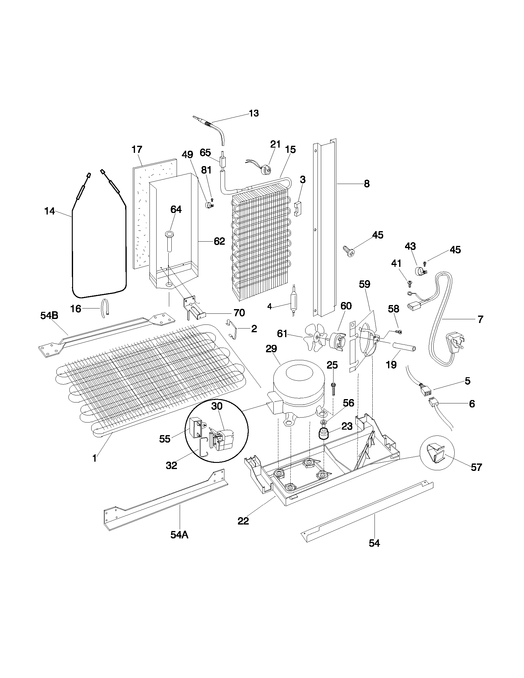 Frigidaire FRS26ZPHB4 system diagram