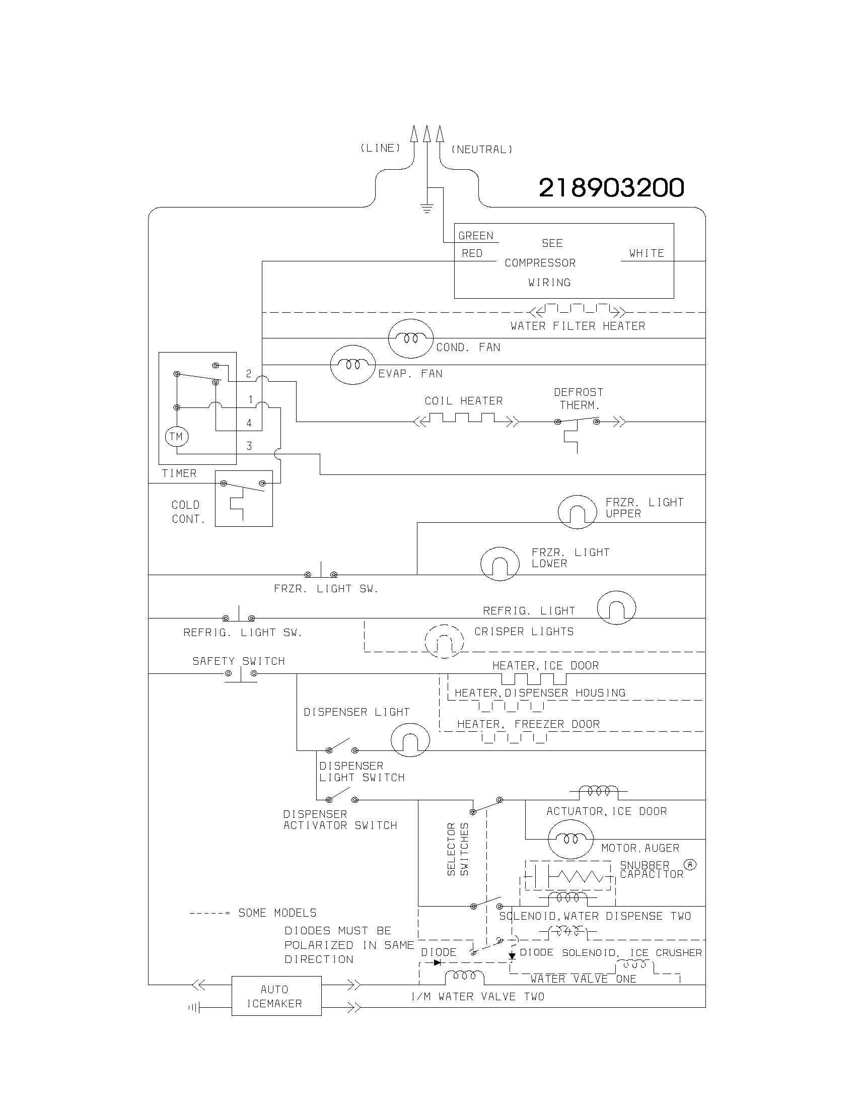 Frigidaire FRS26ZRGDC wiring schematic diagram