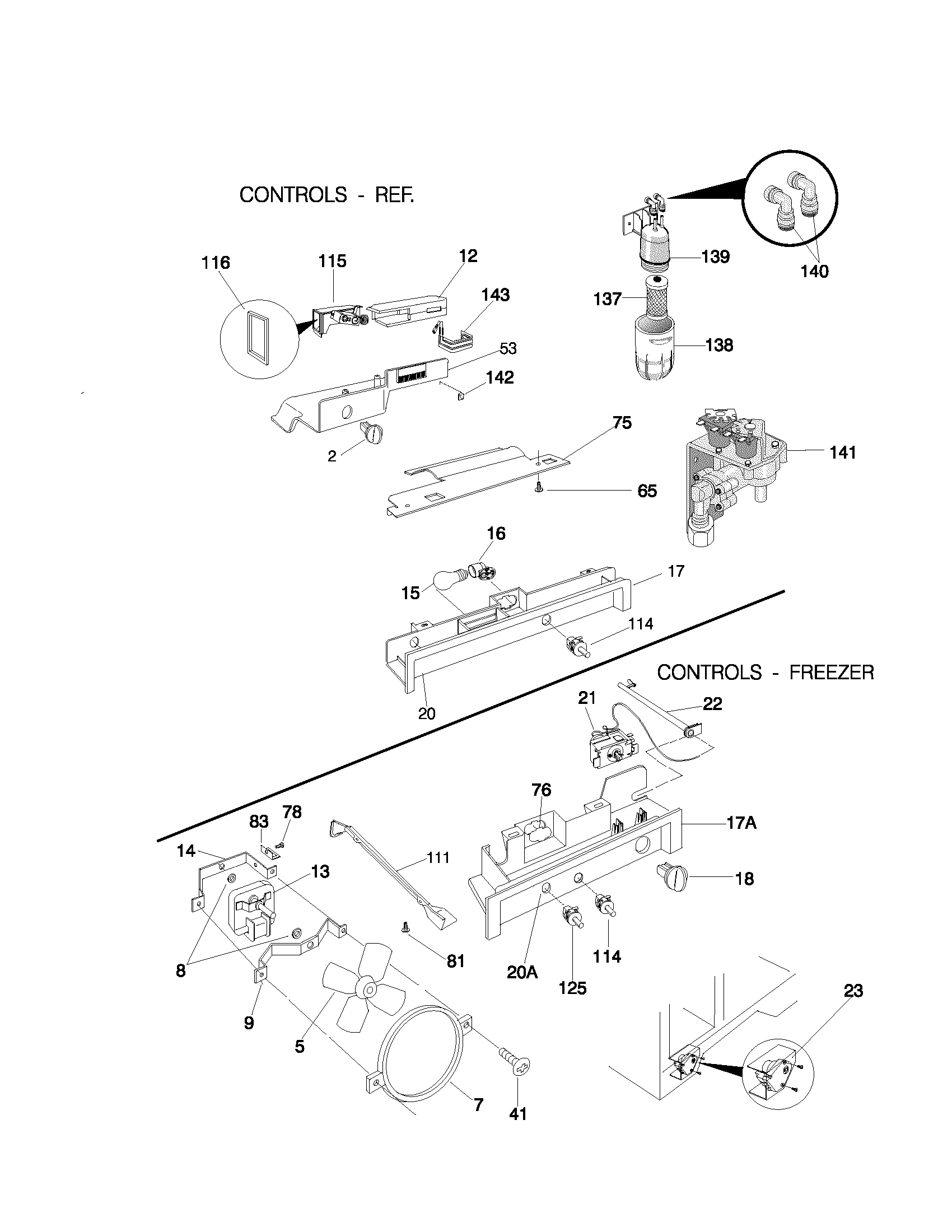 Frigidaire FRS24ZRGD1 controls diagram