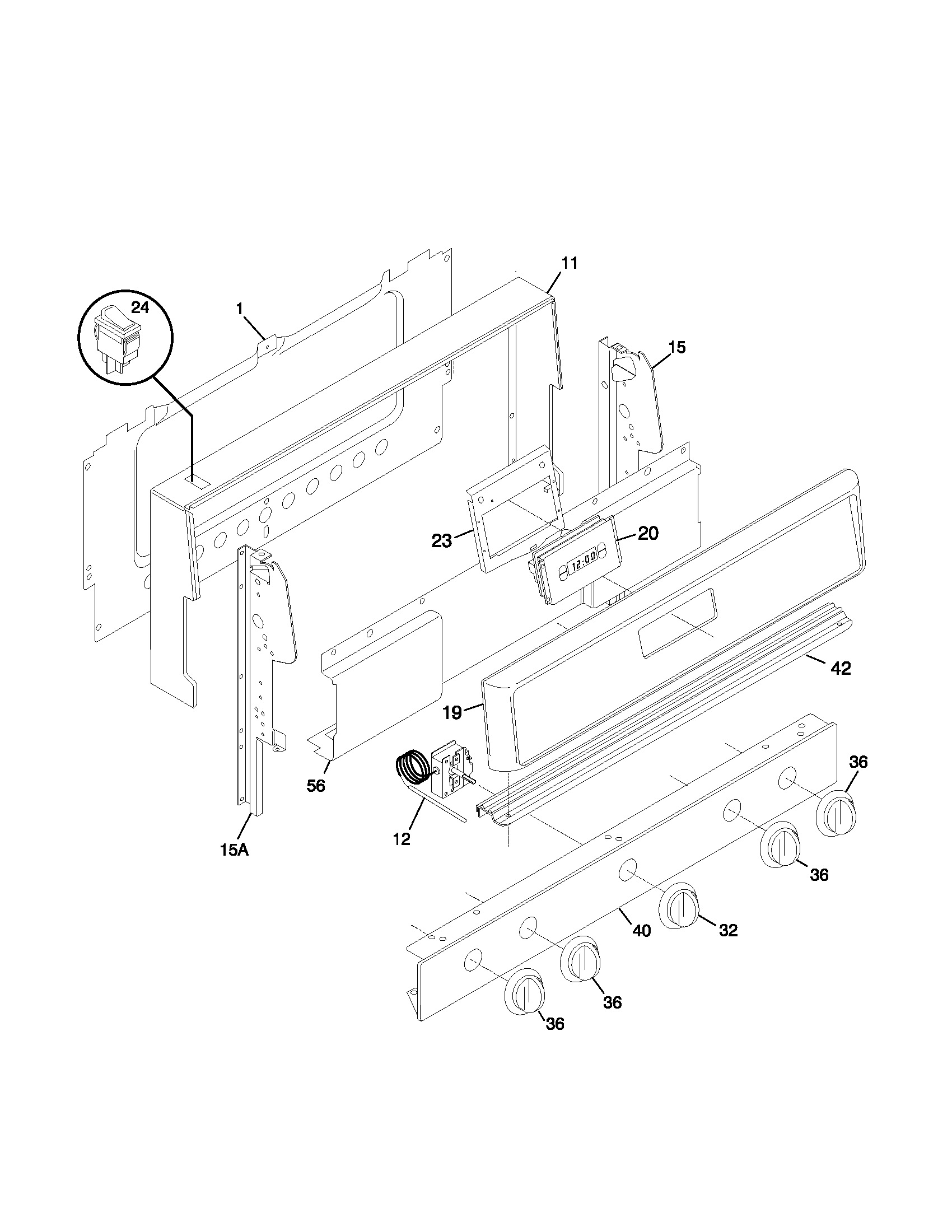 Frigidaire FLF334BGWG backguard diagram