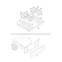 Frigidaire FGF354BGWF top/drawer diagram