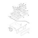 Frigidaire FGF368CJTB top/drawer diagram