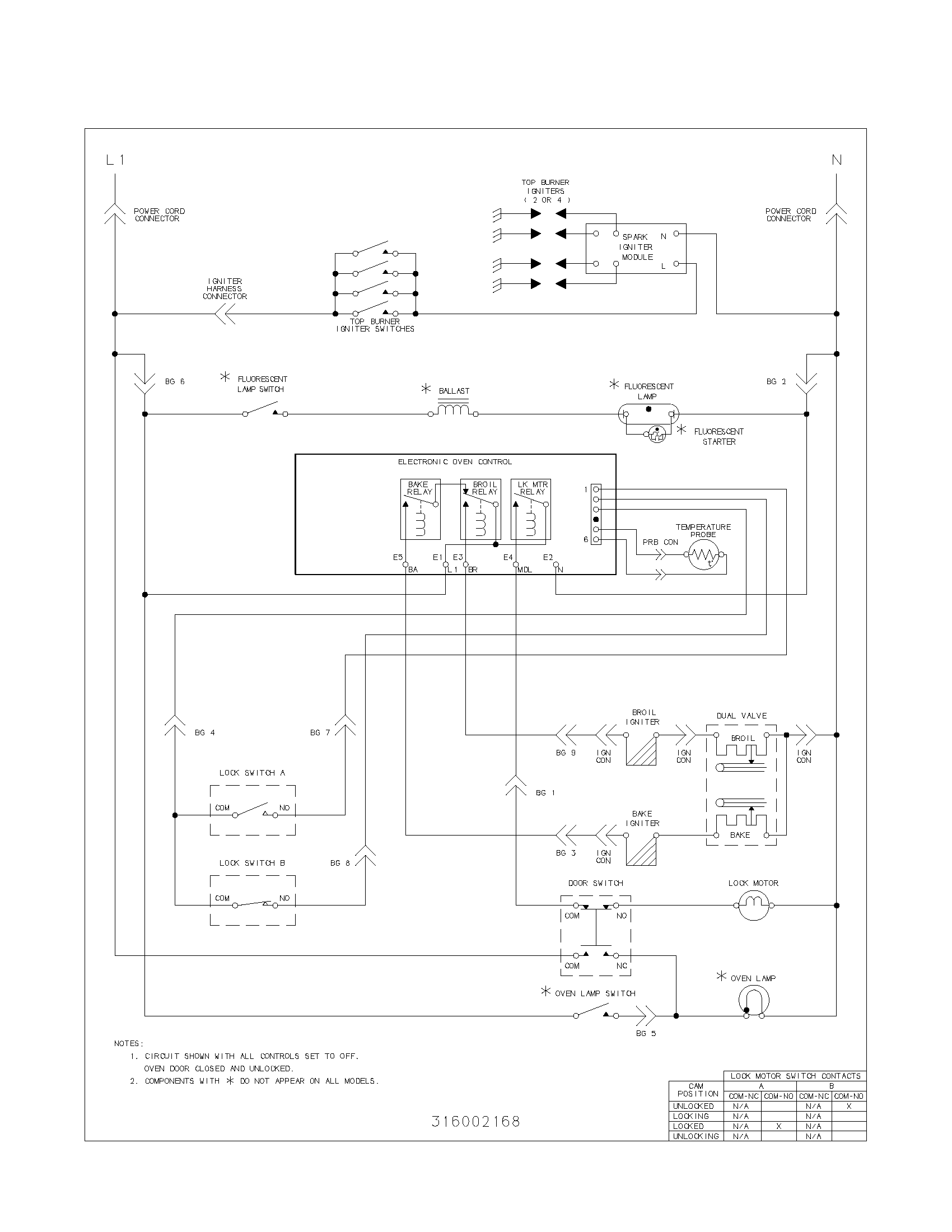 Frigidaire FGF355CGSG wiring diagram diagram