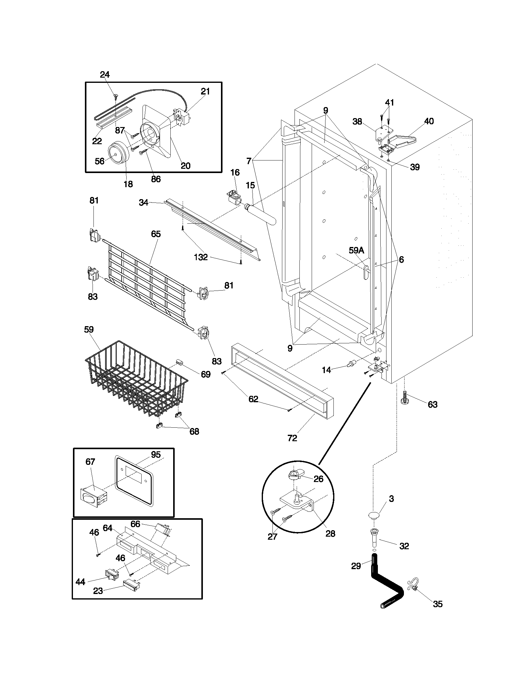 Gibson GFU21M6HW2 cabinet diagram