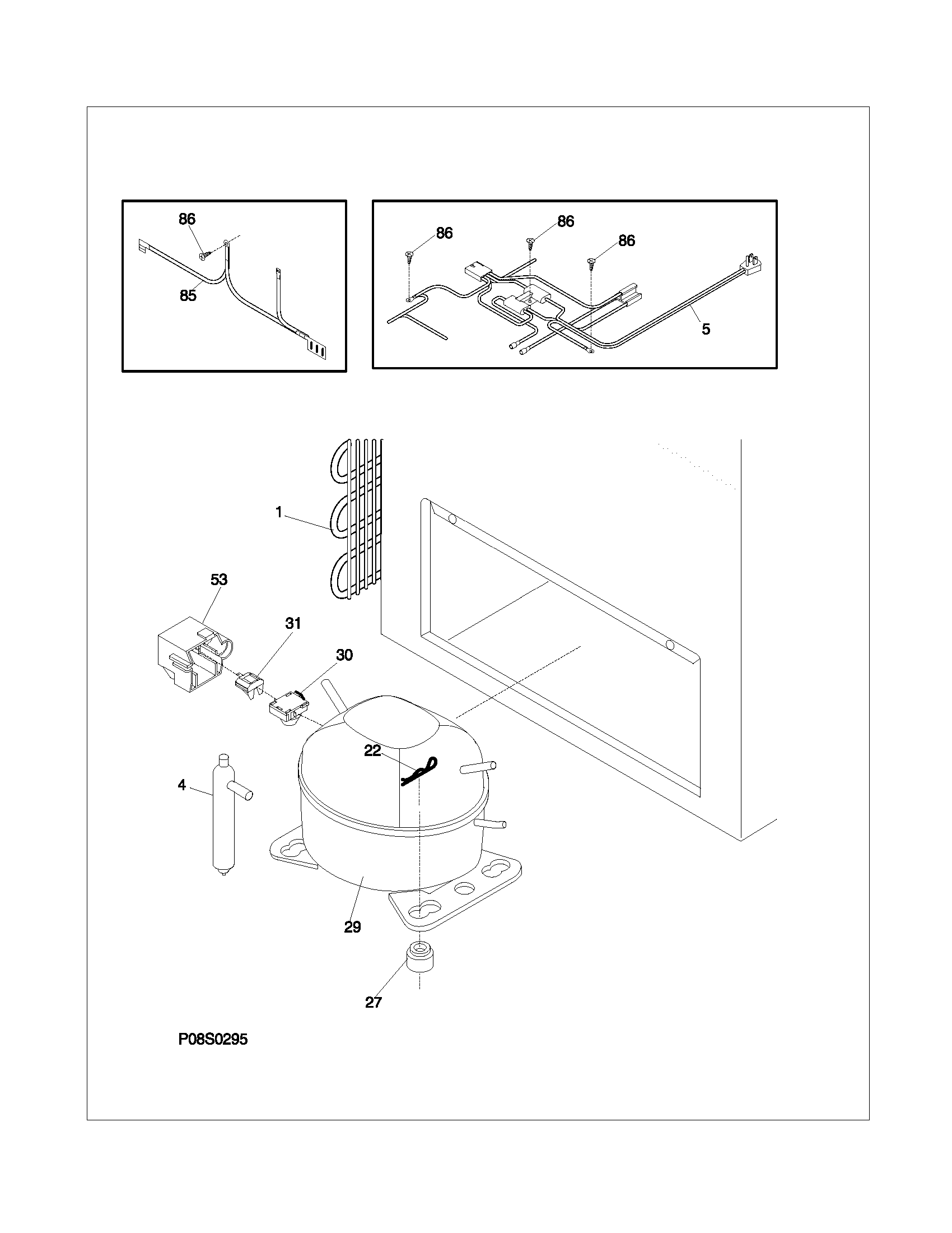 Universal/Multiflex (Frigidaire) MFC07M3FW3 system diagram