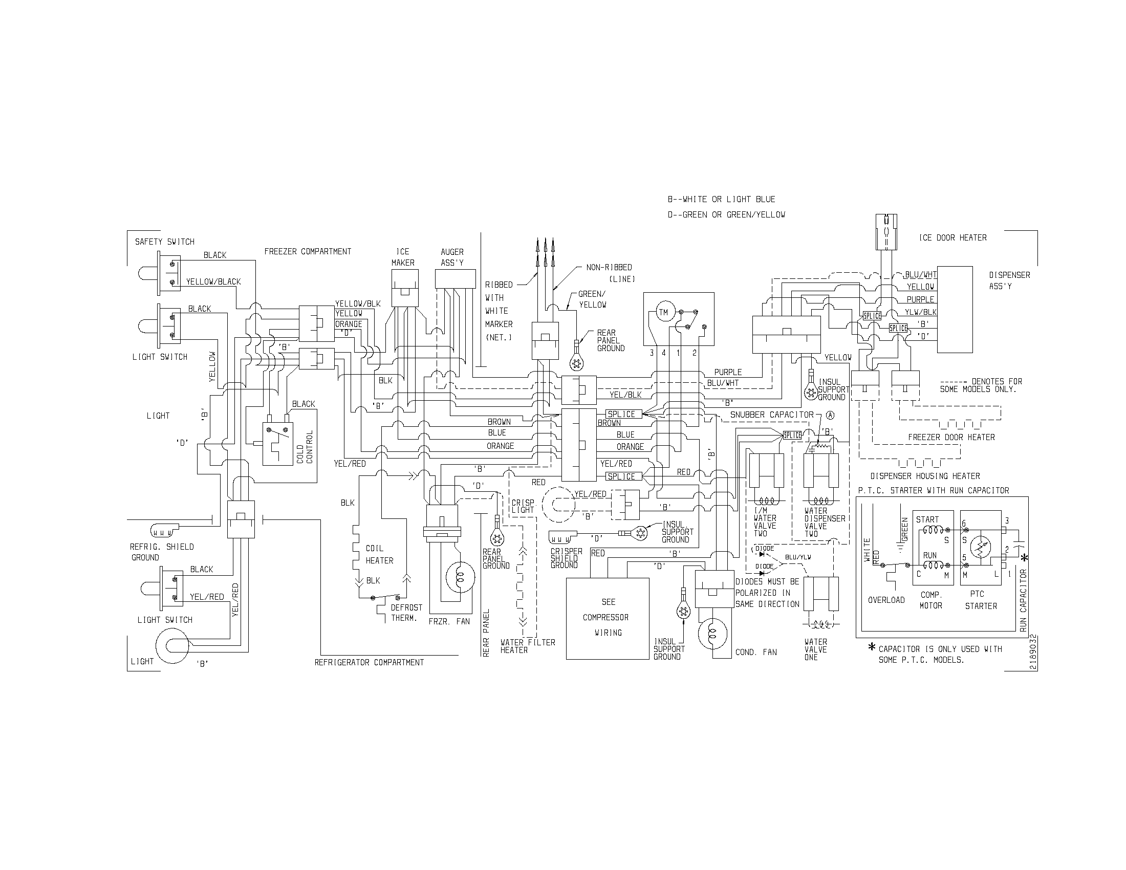 Frigidaire FRS26ZGHW5 wiring schematic diagram