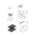 Frigidaire FRT18B4AQ0 shelves diagram