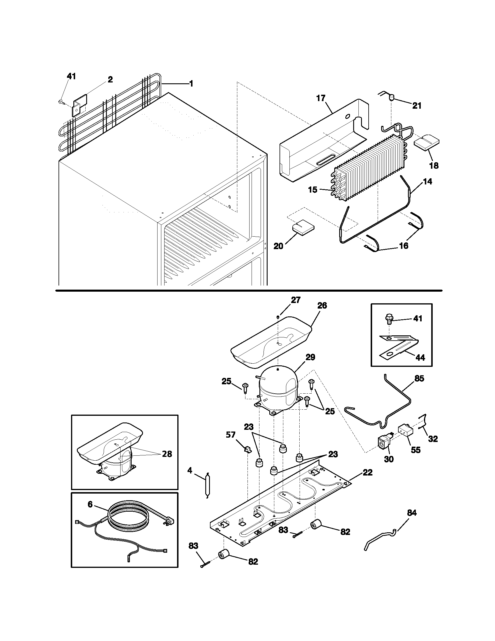 Frigidaire FRT18B4AW0 system diagram
