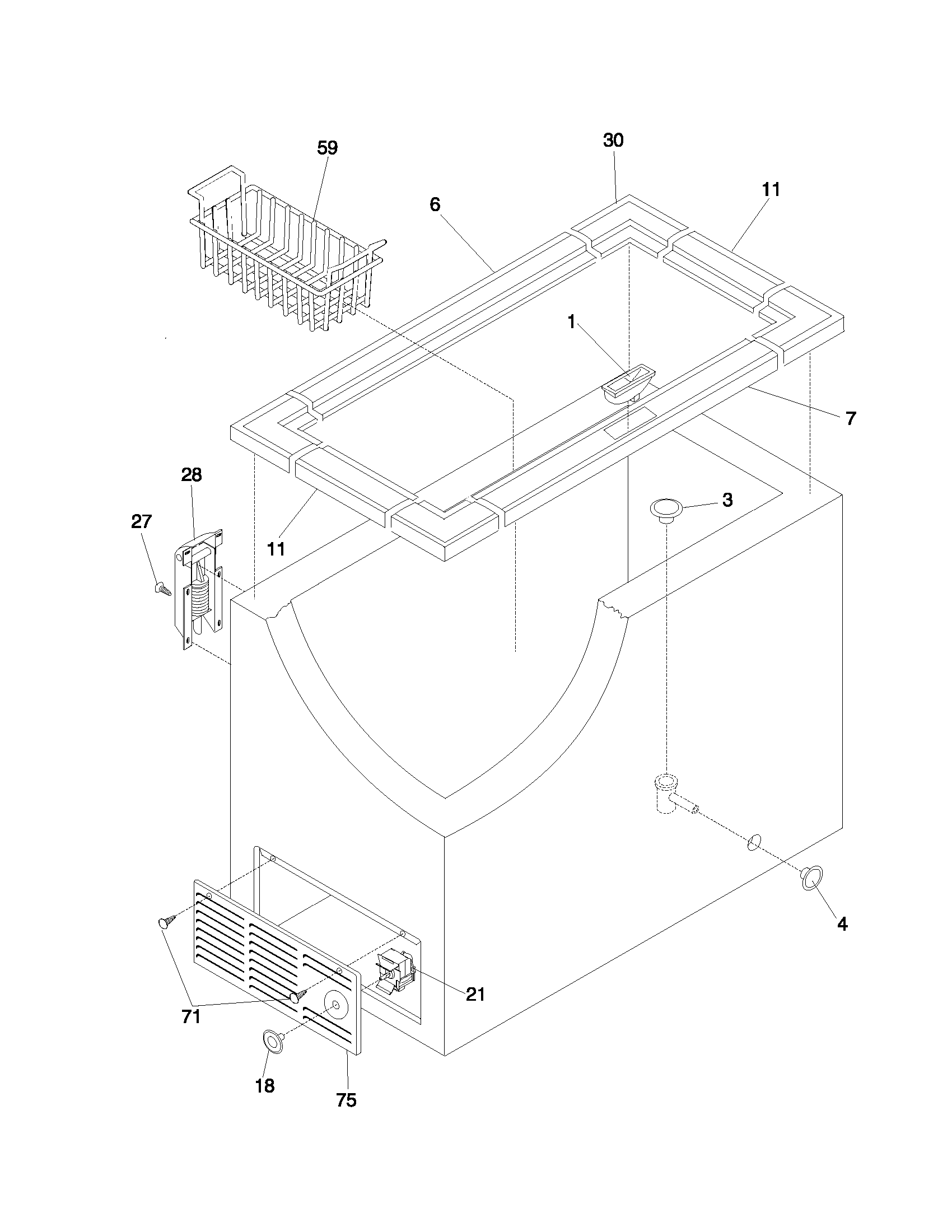 Gibson GFC07M3EW3 cabinet diagram