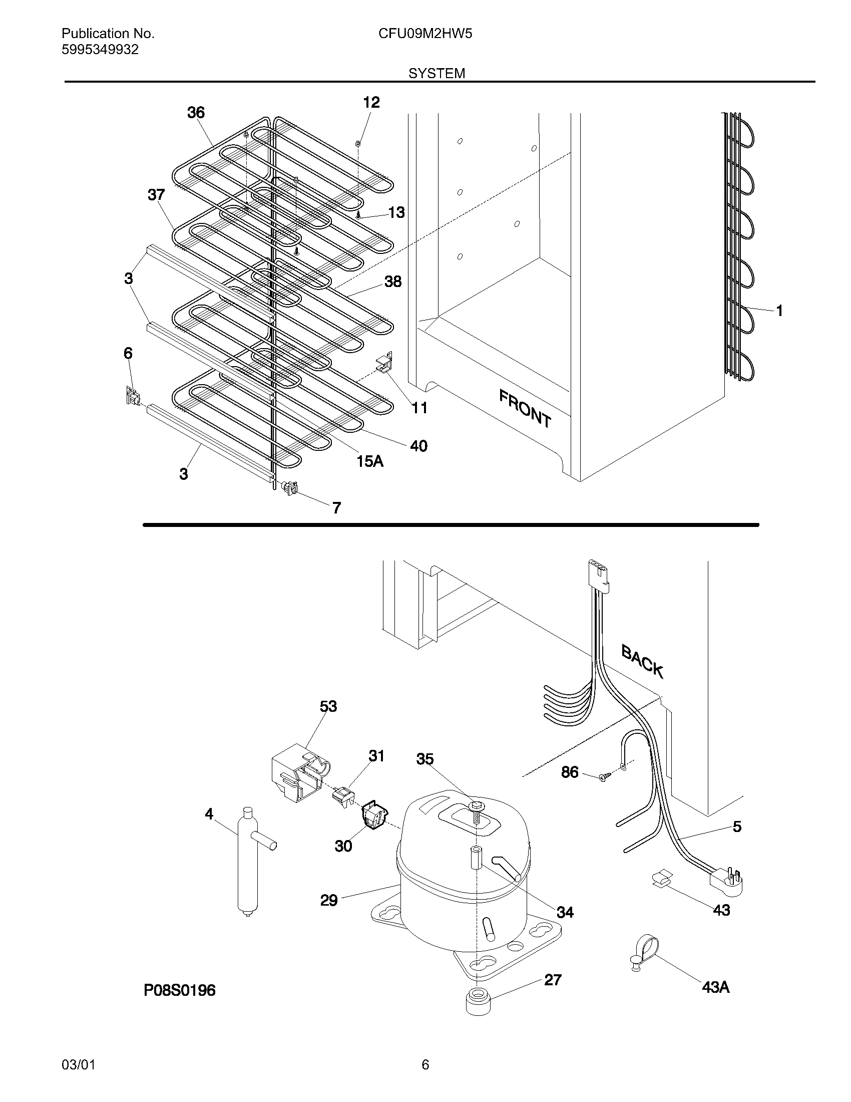 Universal/Multiflex (Frigidaire) CFU09M2HW5 system diagram