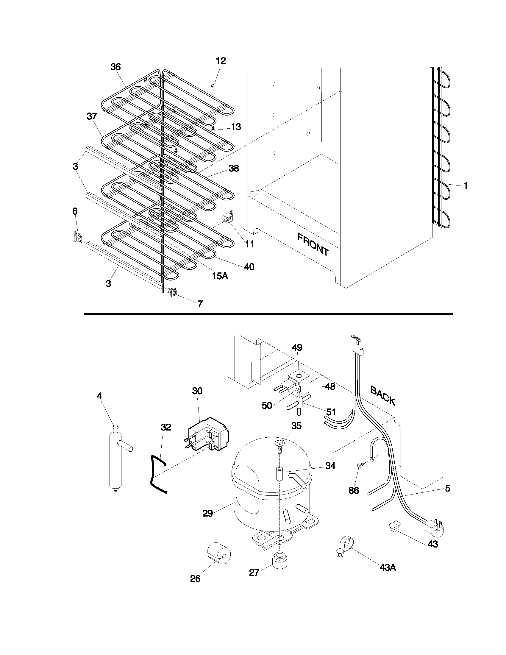 Frigidaire FFU17D7HW3 system diagram