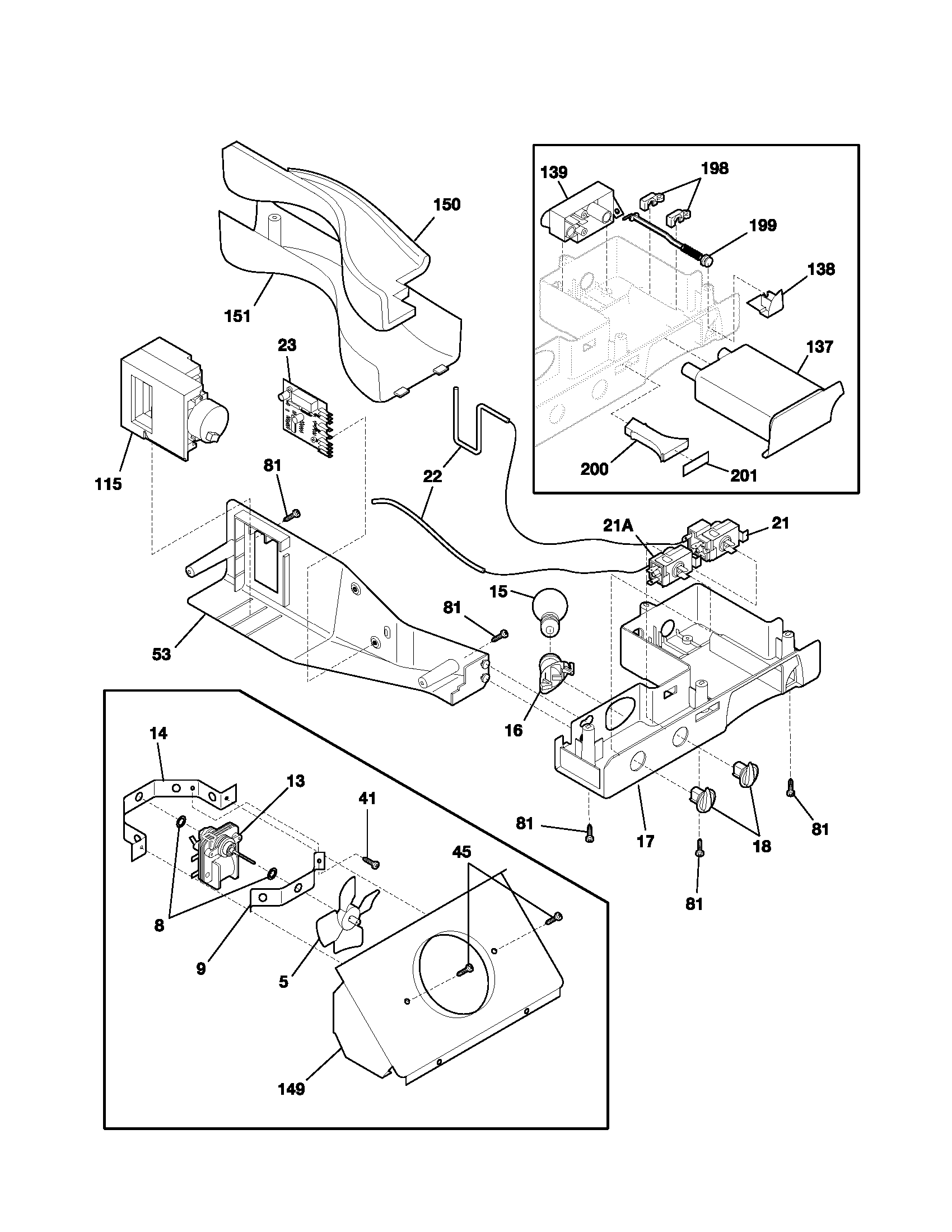 Frigidaire FRS23X5AW0 controls diagram