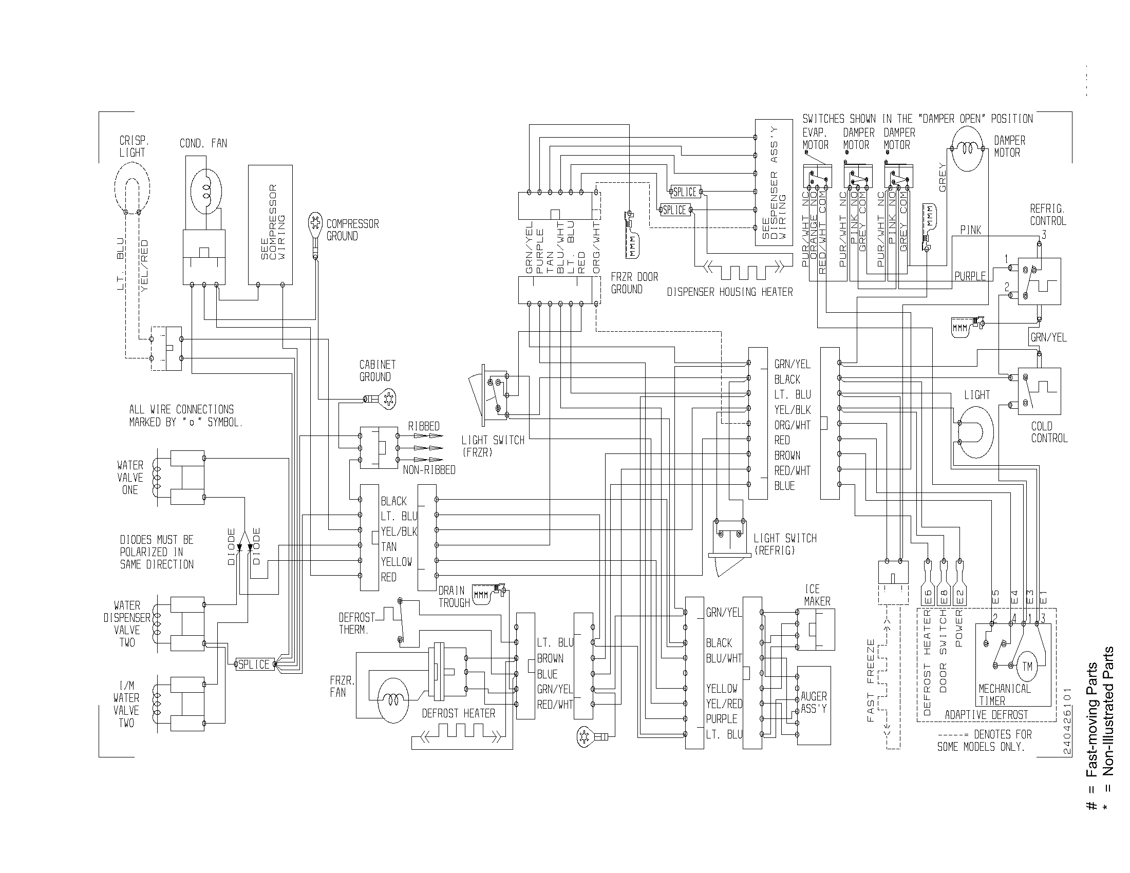 Frigidaire FRS23X5AW0 wiring schematic diagram