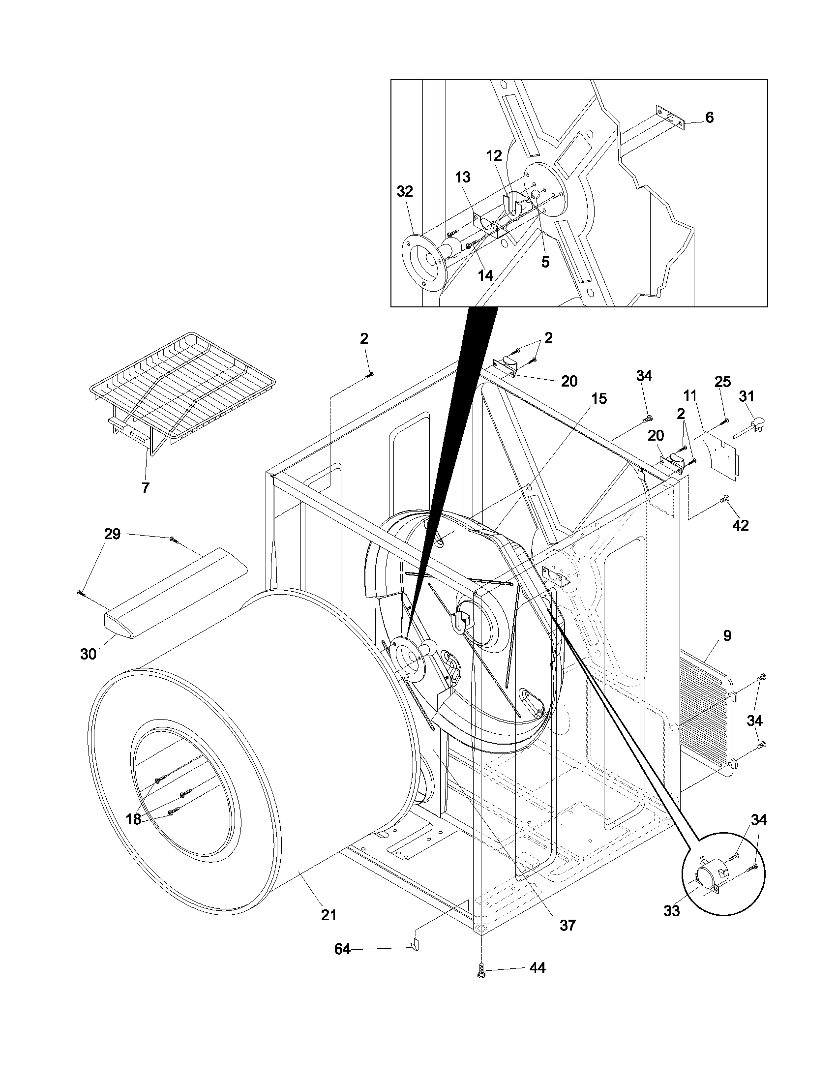 Frigidaire FDGS69RHW0 dry cab,heater diagram