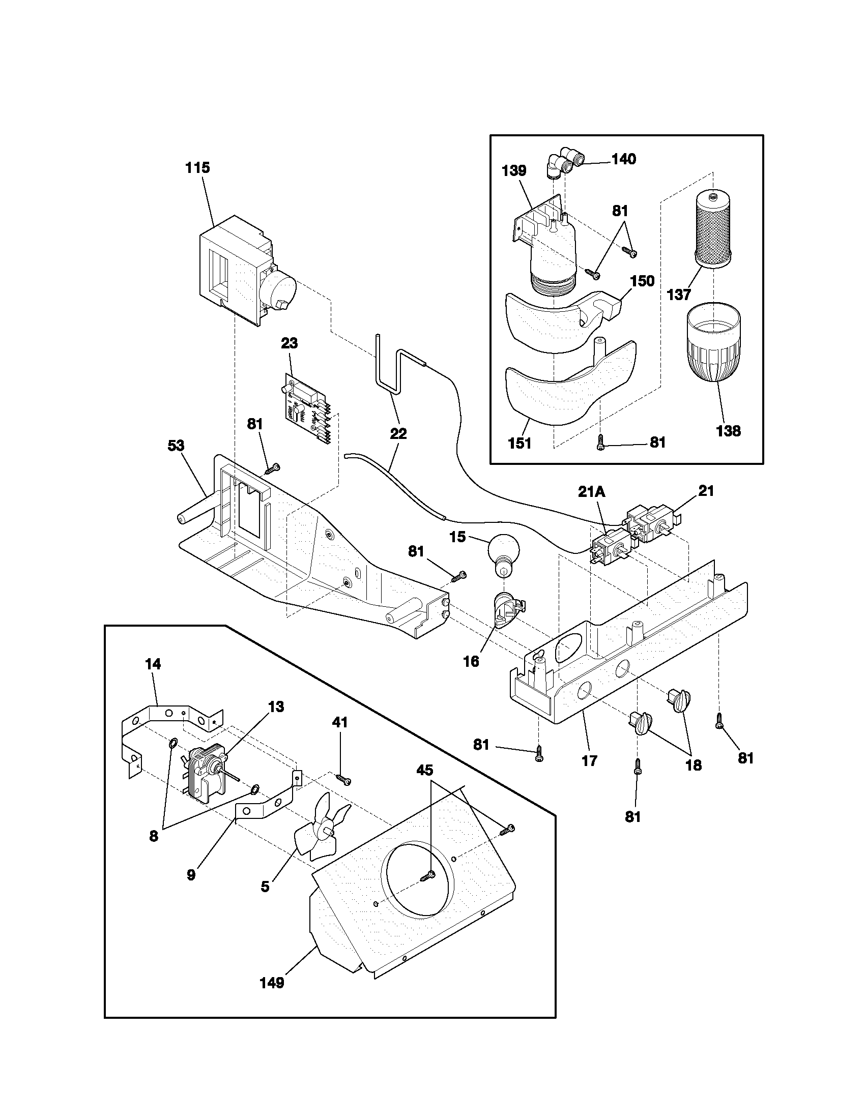 Frigidaire FRS23R4AW0 controls diagram