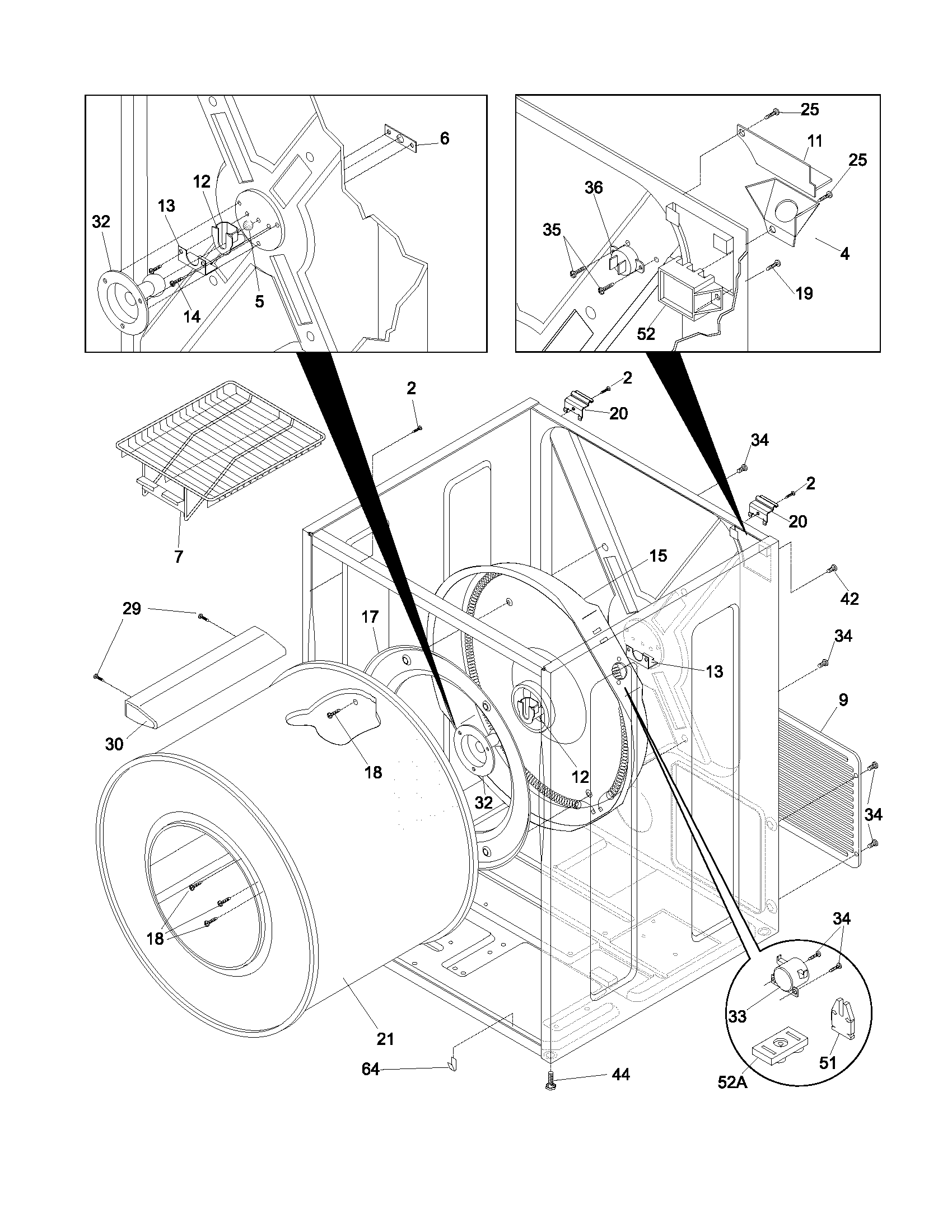 Frigidaire NGSE54TAS0 dry cab,heater diagram