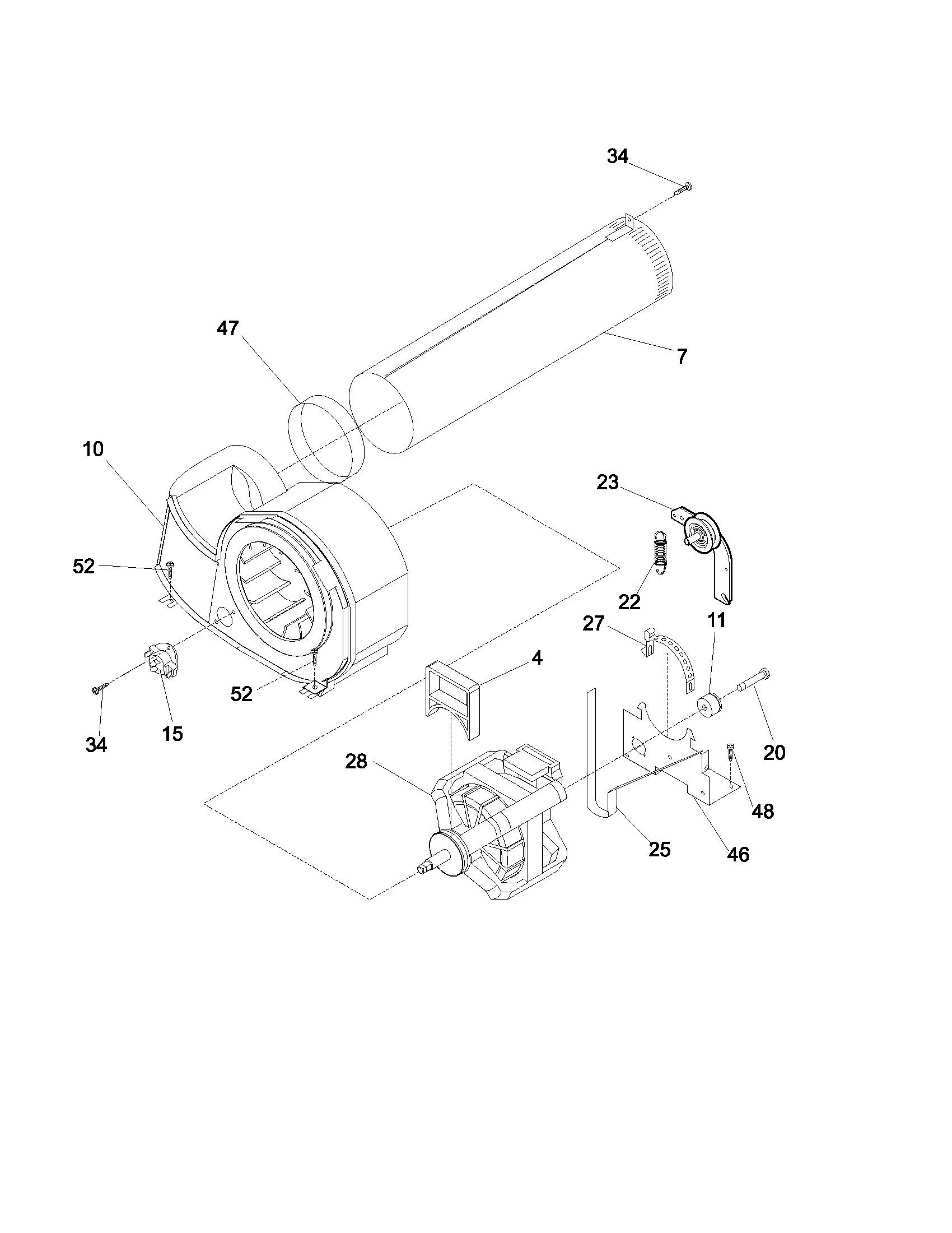 Frigidaire NGSE54TAS0 motor,blower diagram