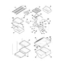 Frigidaire GLRT186TAQ0 shelves diagram