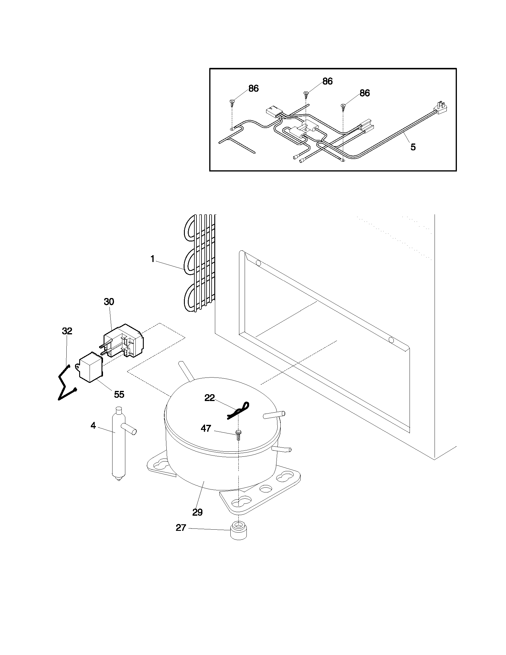 Frigidaire FFC05M5CW5 system diagram