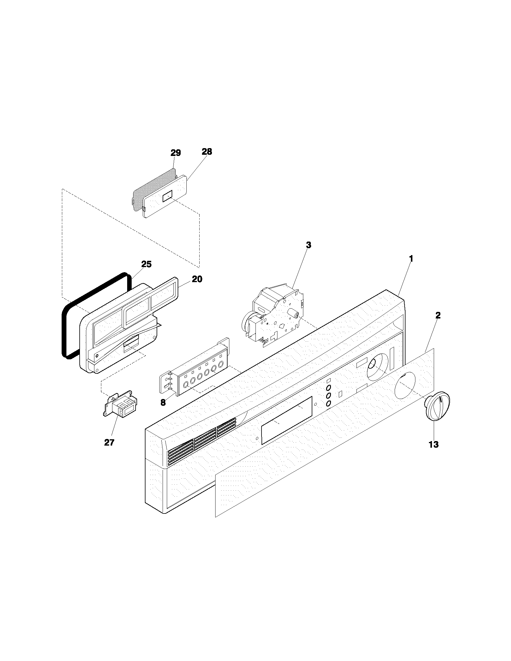 Frigidaire FDB634CFS4 control panel diagram