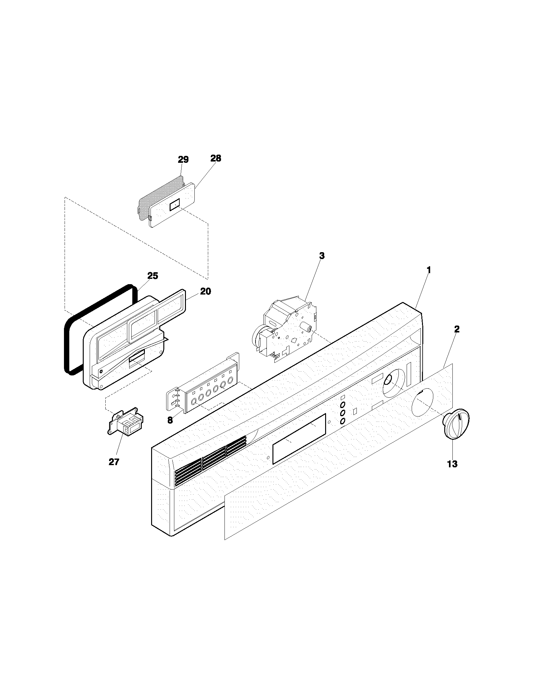 Frigidaire FDB635RFS5 control panel diagram