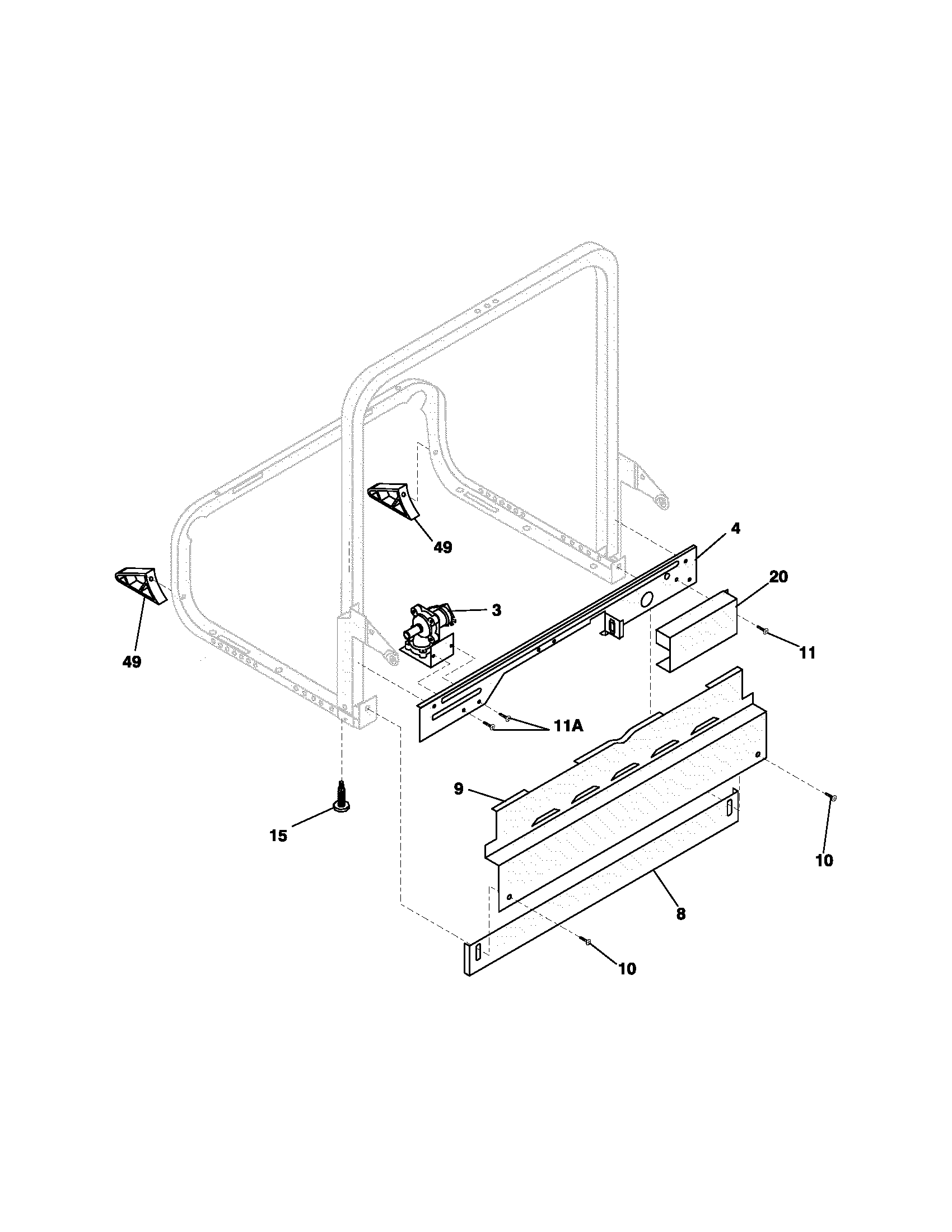 Frigidaire FDB635RFS5 frame diagram
