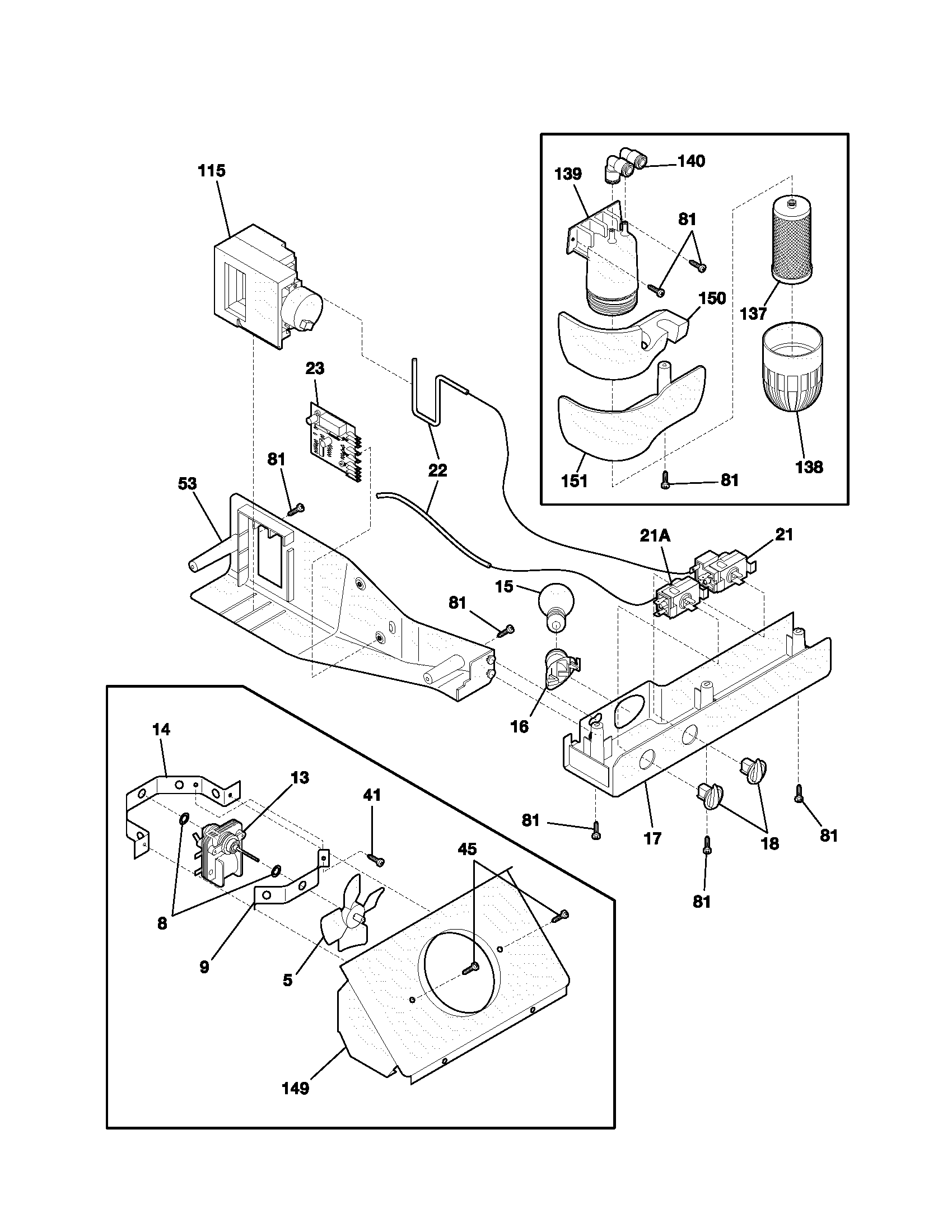 Frigidaire FRS23KR4AB1 controls diagram