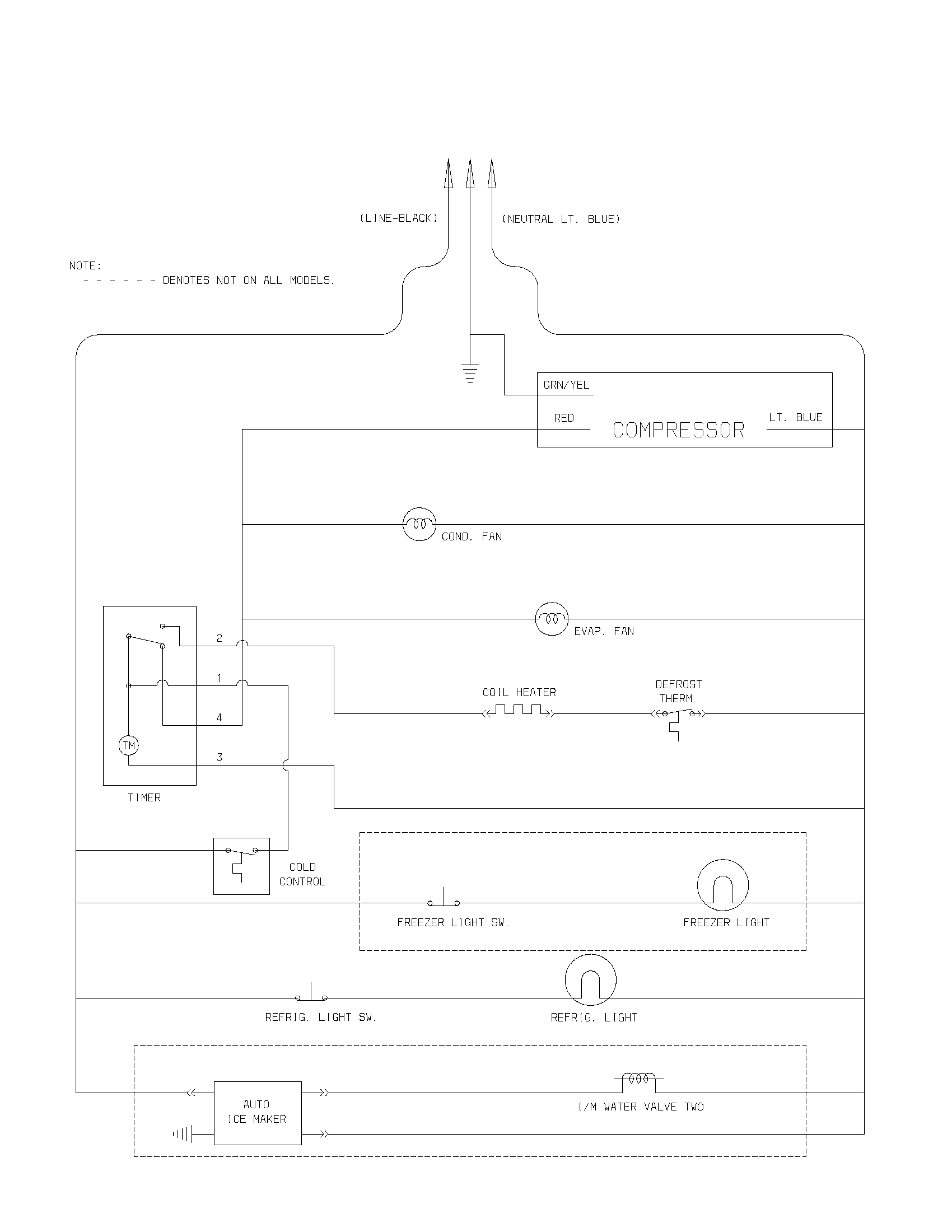 Frigidaire FRT21KS5AQ0 wiring schematic diagram