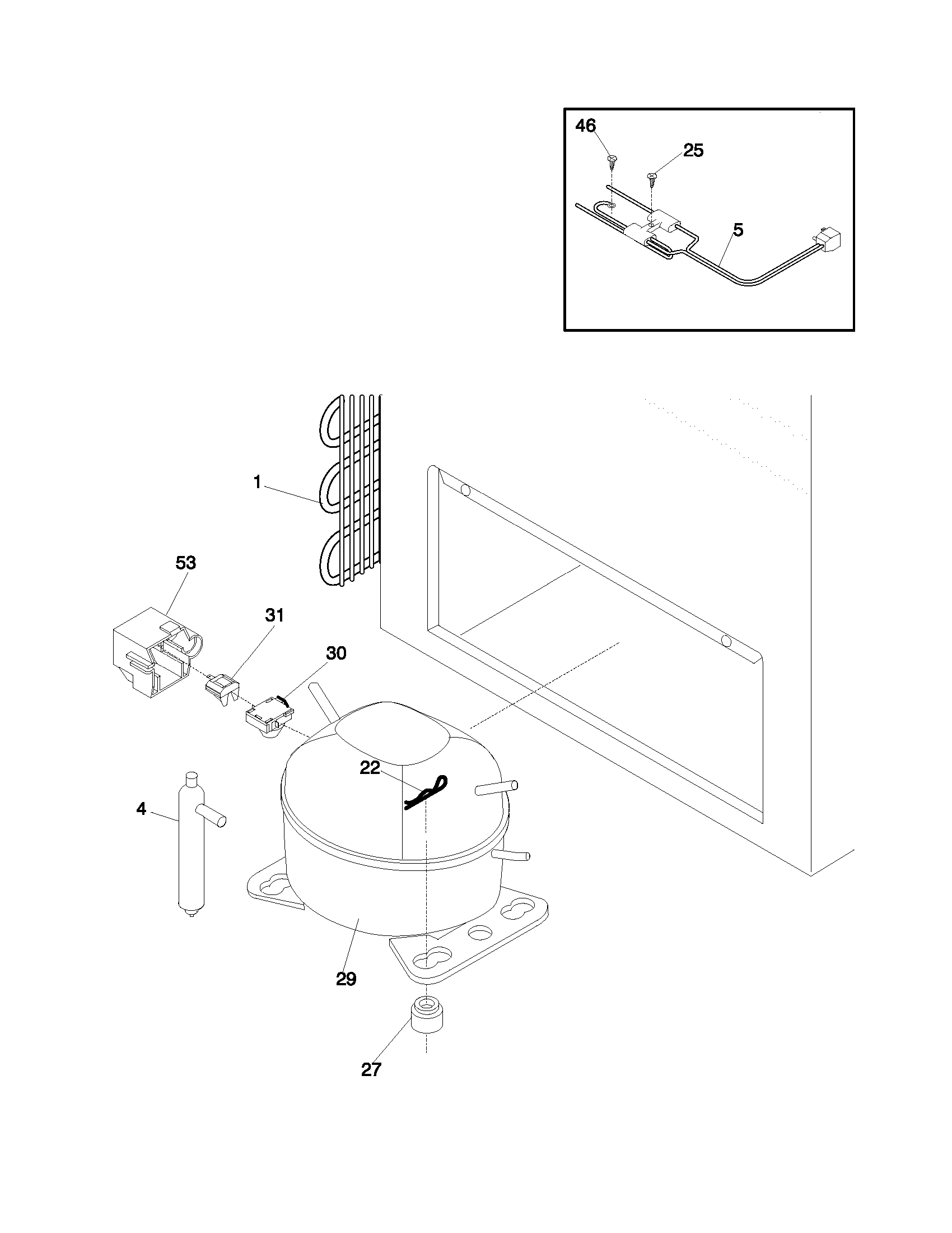 Frigidaire FFC07M5CW4 system diagram