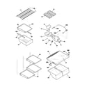 Frigidaire FRT18R6AW0 shelves diagram