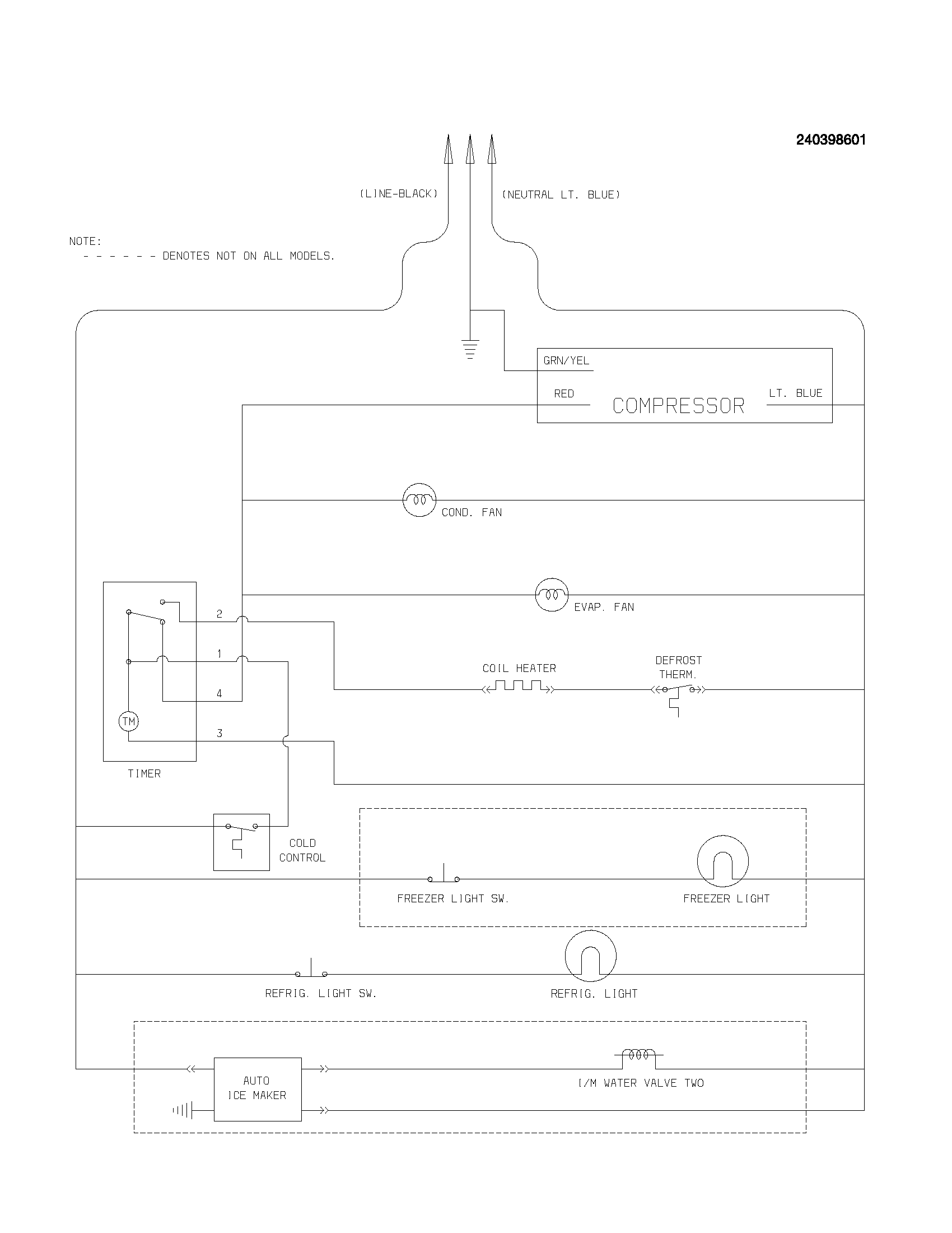 Frigidaire FRT18IC5AZ0 wiring schematic diagram