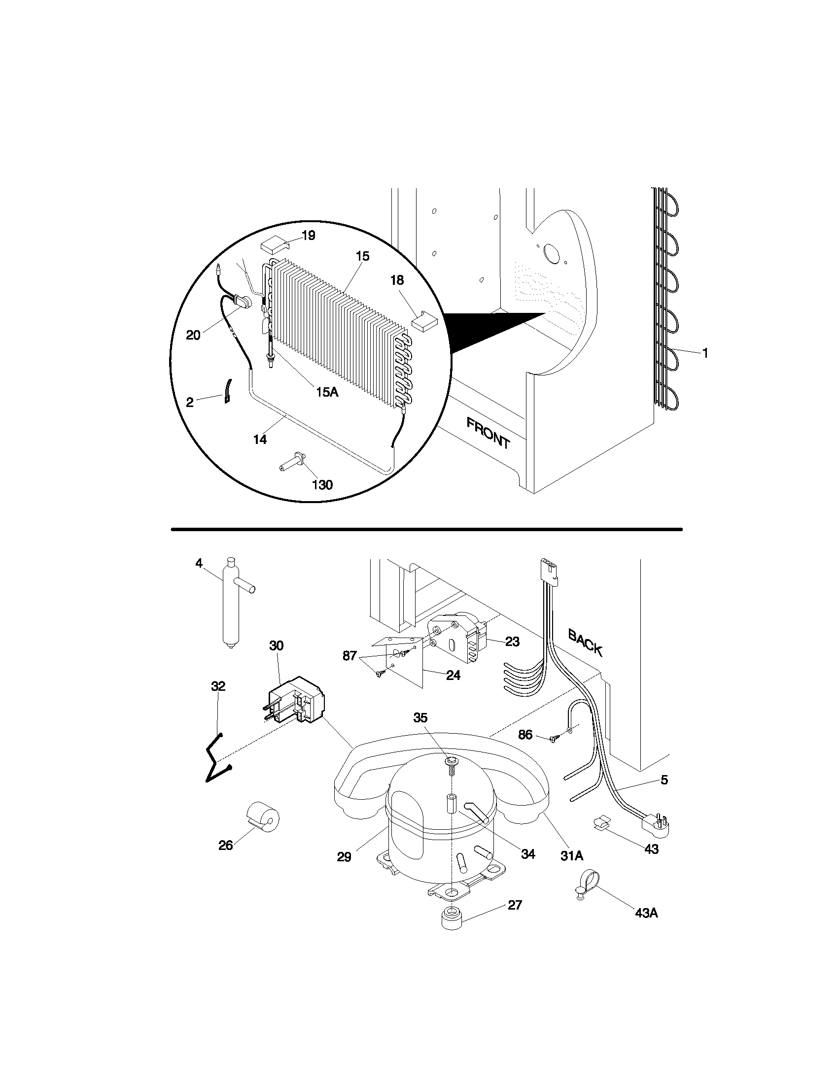 Frigidaire FFU17F9GW5 system diagram