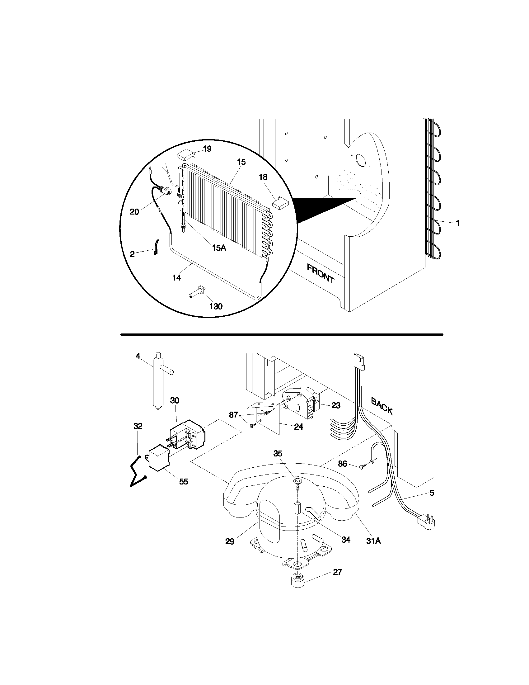 Frigidaire FFU20F3AW0 system diagram