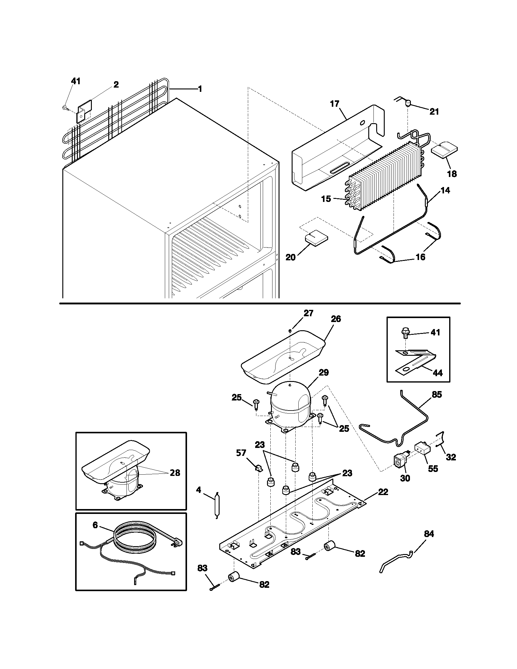 Frigidaire FRT18G3AQ0 system diagram