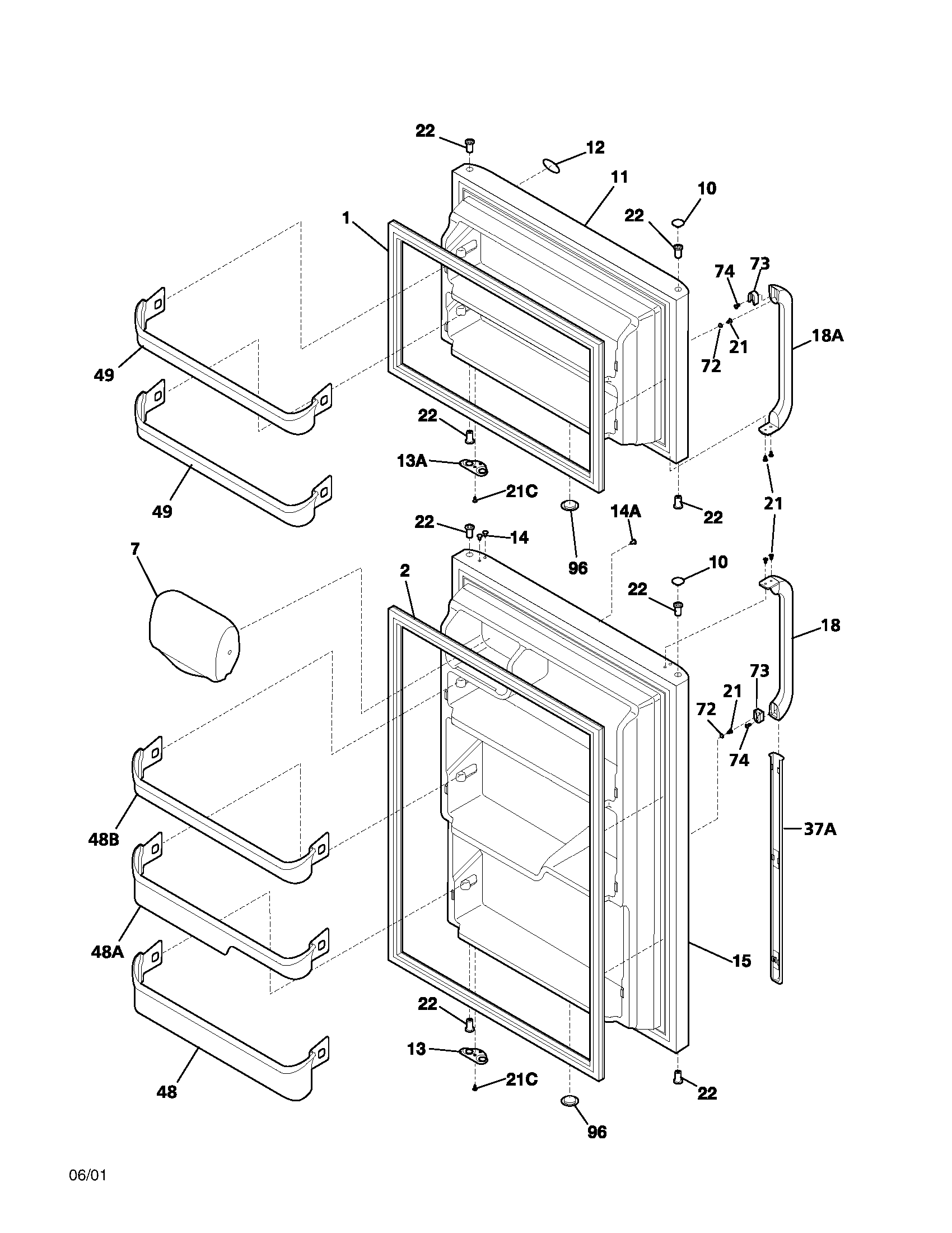 Gibson GRT18C6AW2 door diagram