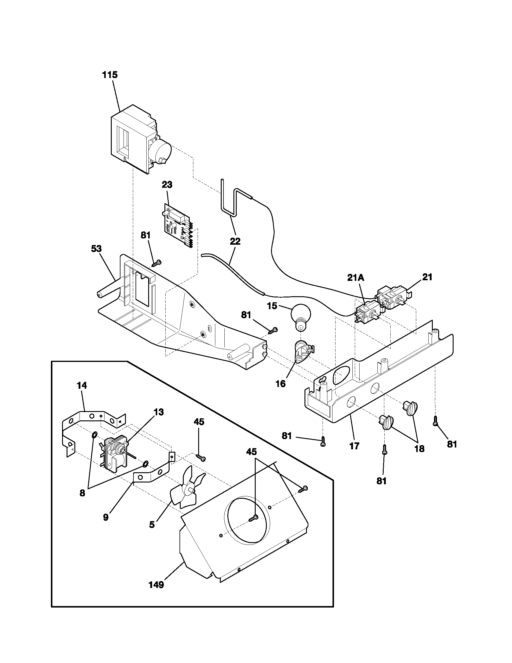Frigidaire FRS26KW3AW1 controls diagram