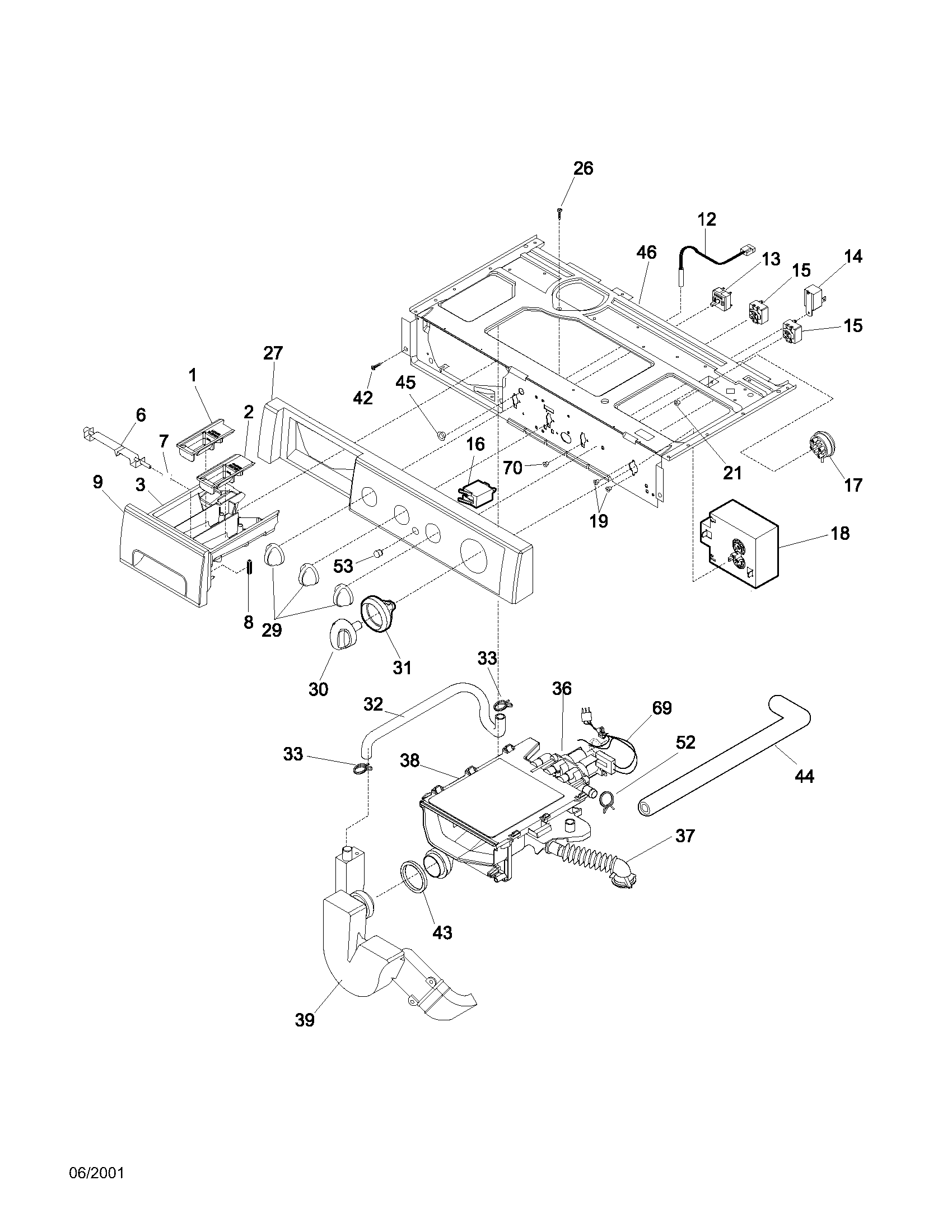 Frigidaire FTF1040AS0 control panel diagram