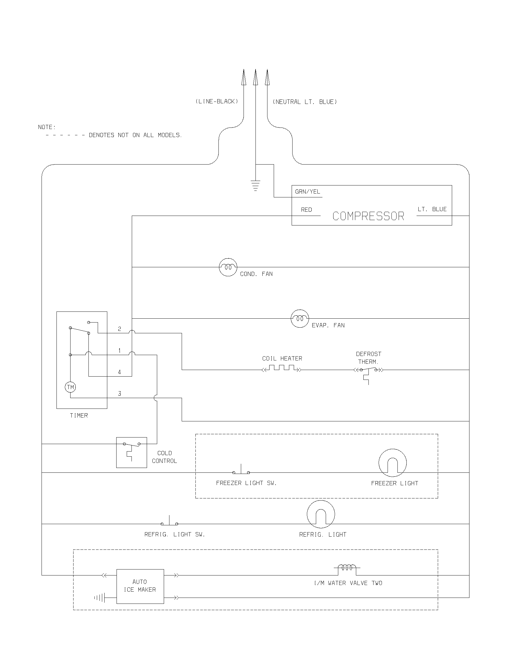 White-Westinghouse WRT18G4AQ2 wiring schematic diagram