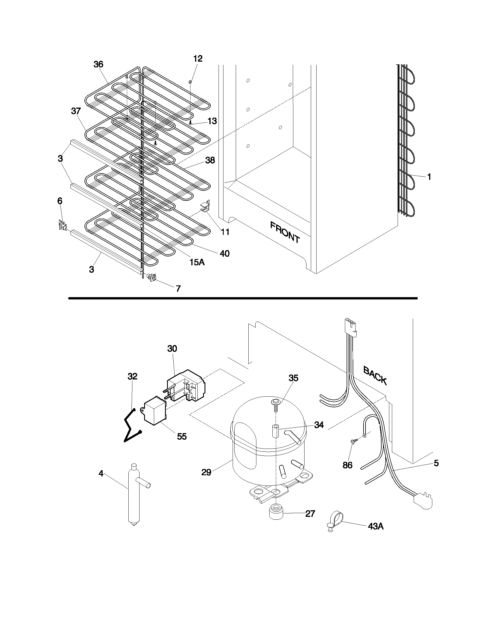 Frigidaire FFU14C2AW0 system diagram
